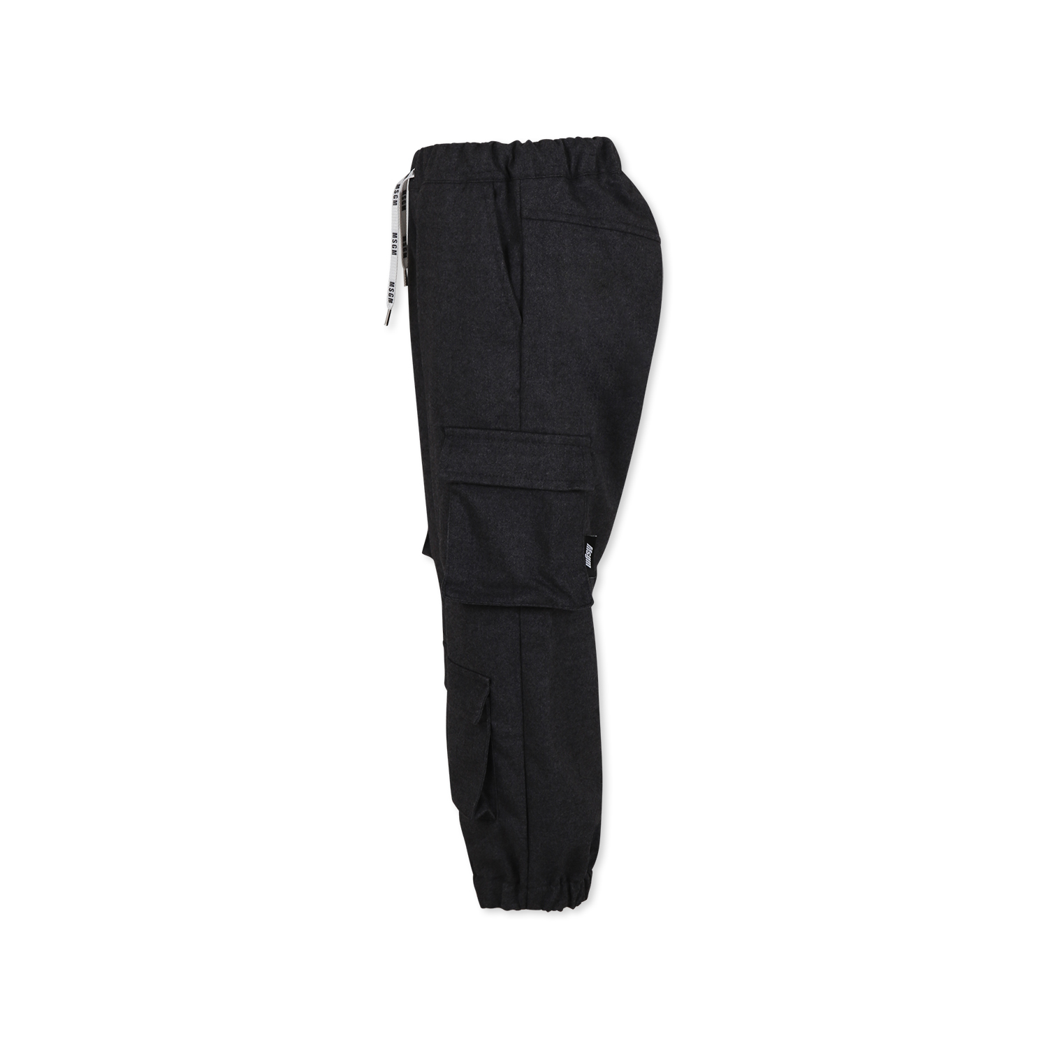 Shop Msgm Grey Trousers For Boy With Logo