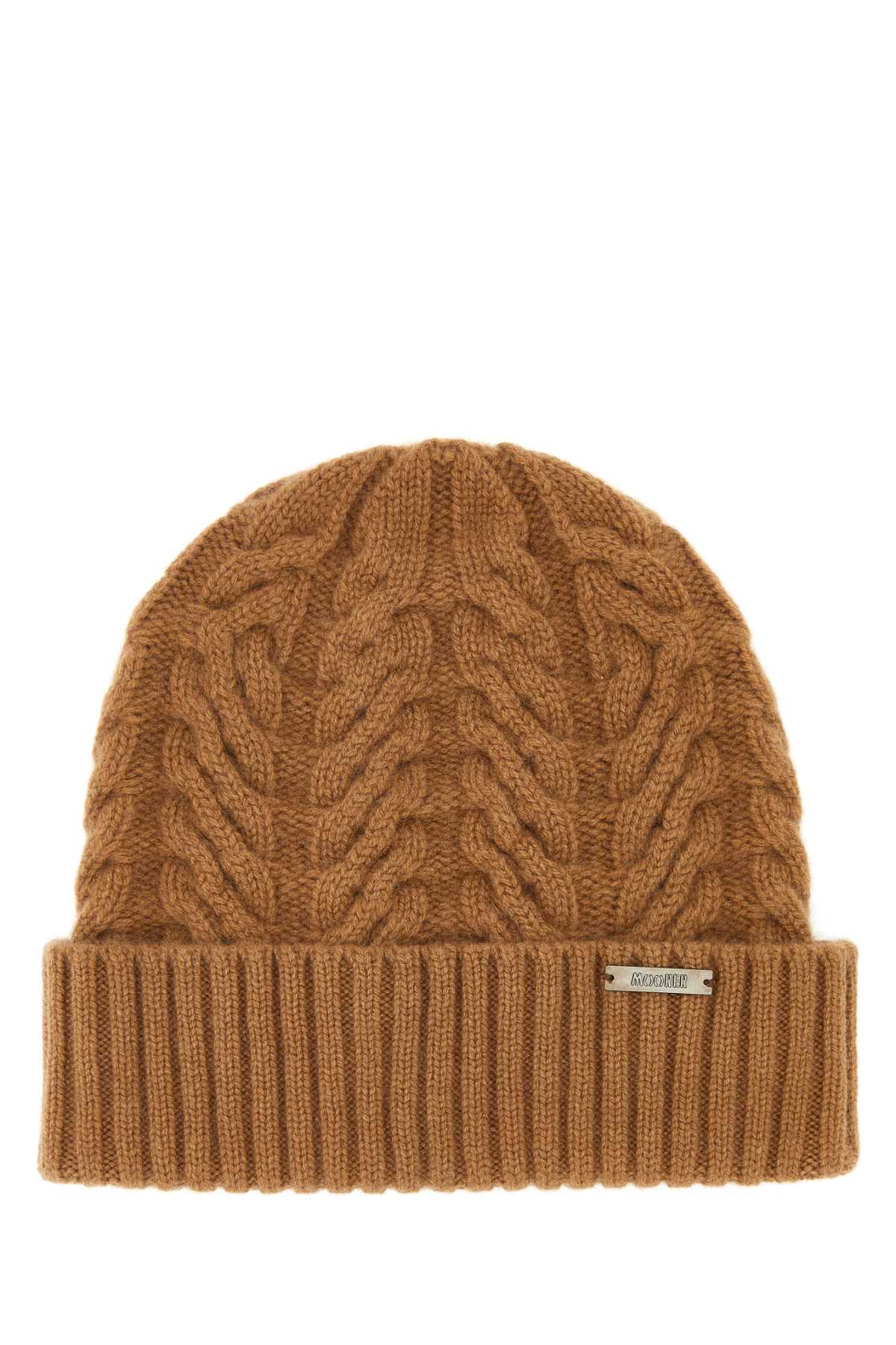 Camel Cashmere Beanie Hat