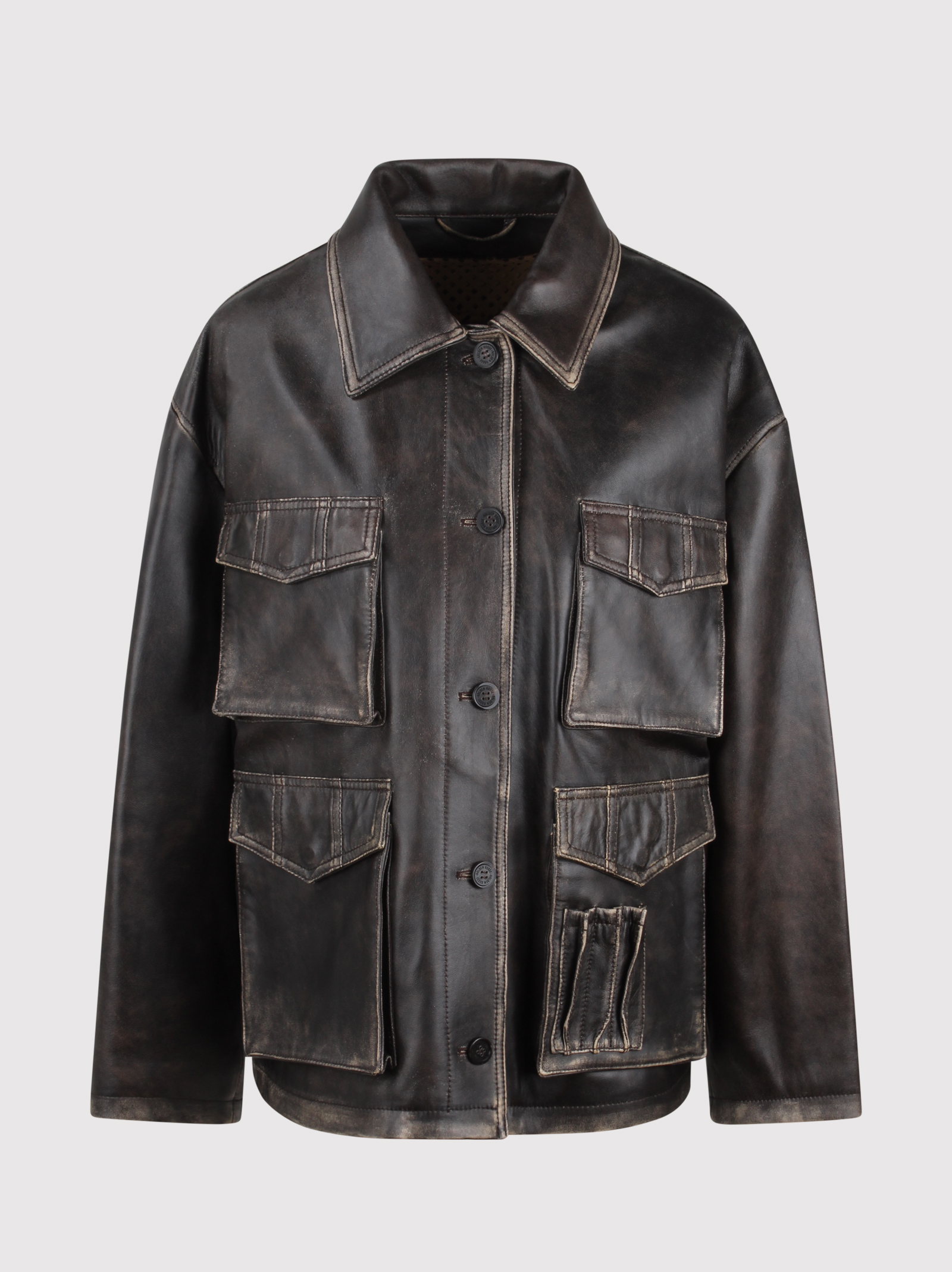 Golden Goose Lenor Pocket Jacket In Brown