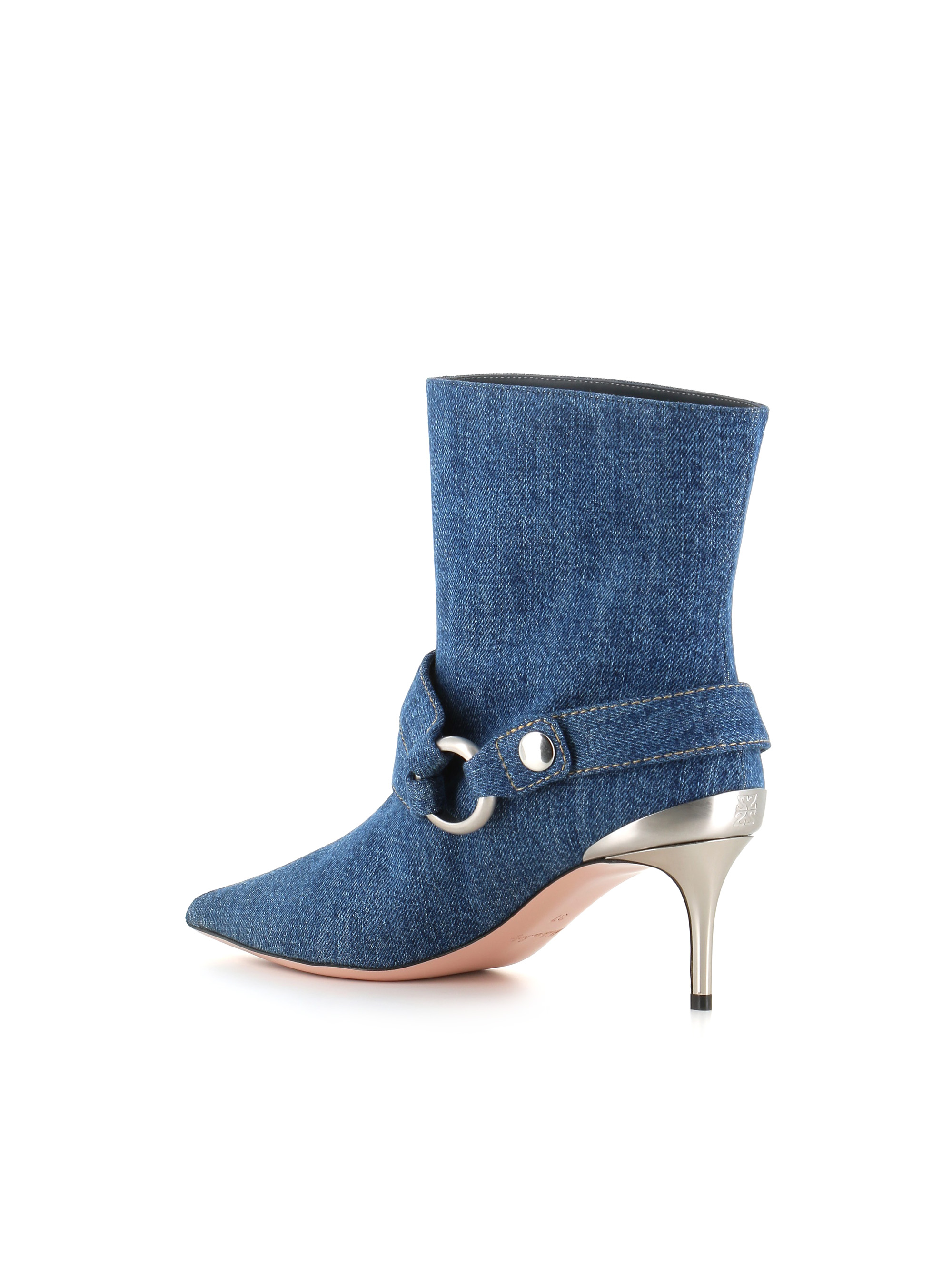 Jean-michel Cazabat Denim Ankle Boots In Denim
