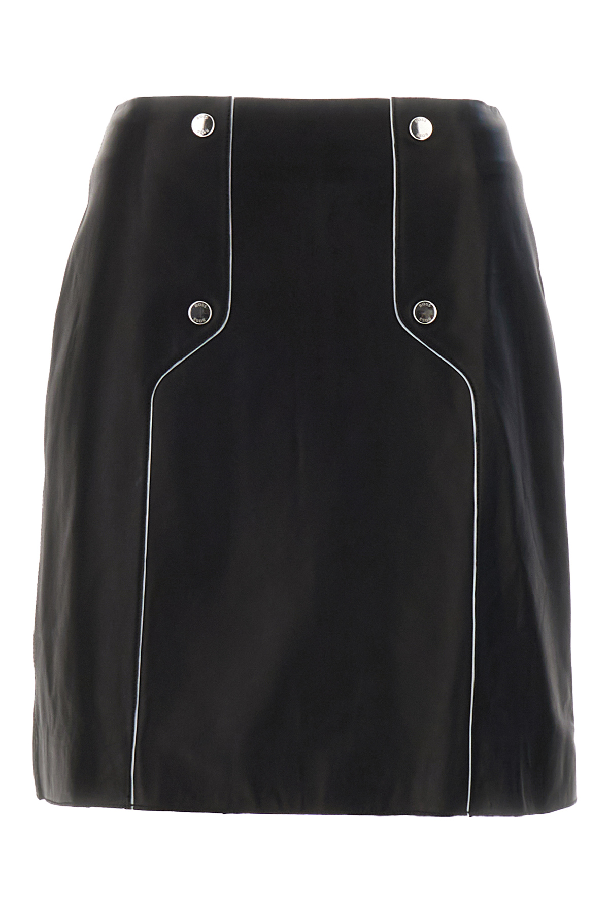 Black Nappa Leather Skirt