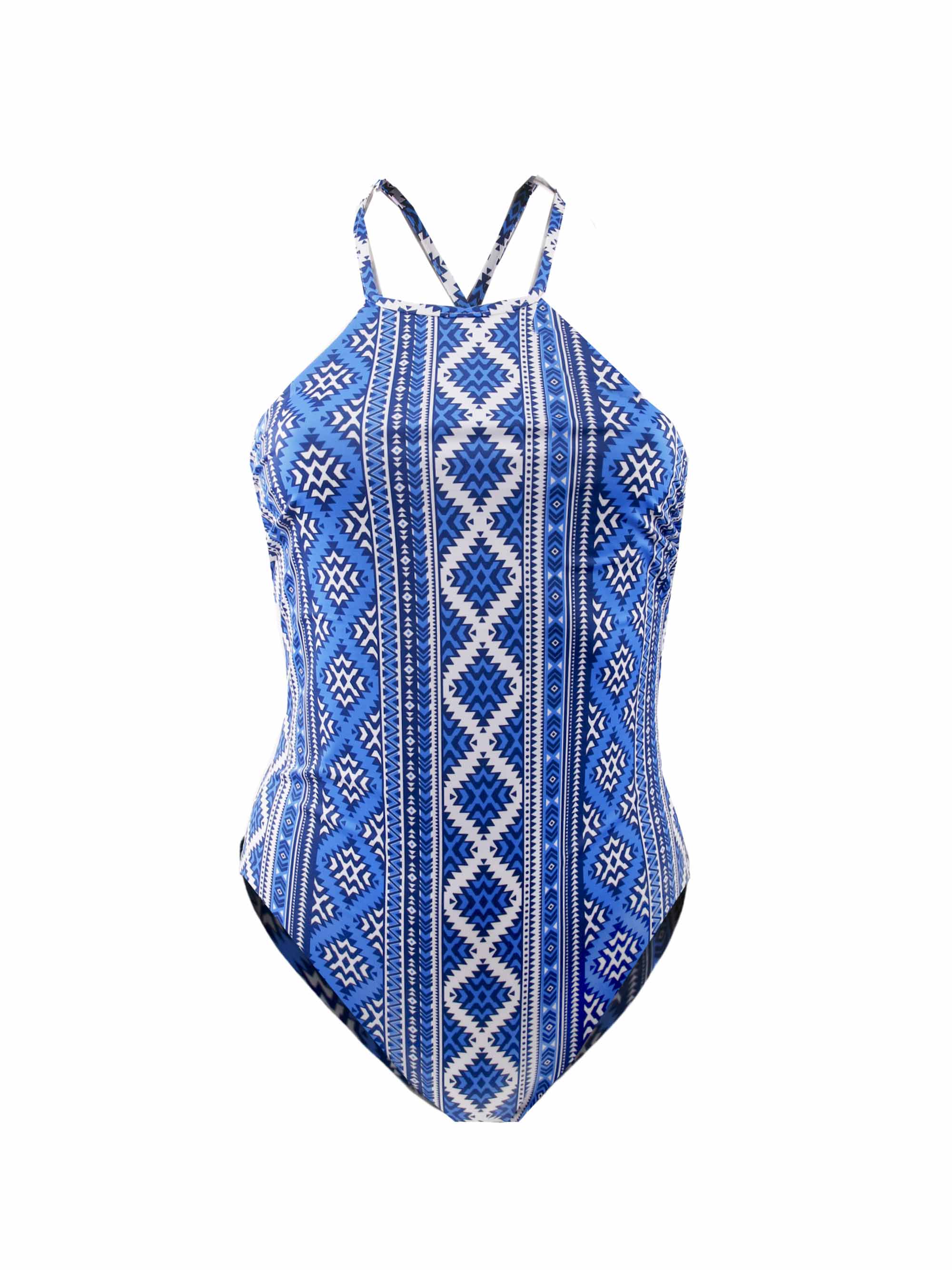 Geometric Print One Piece Swimsuit