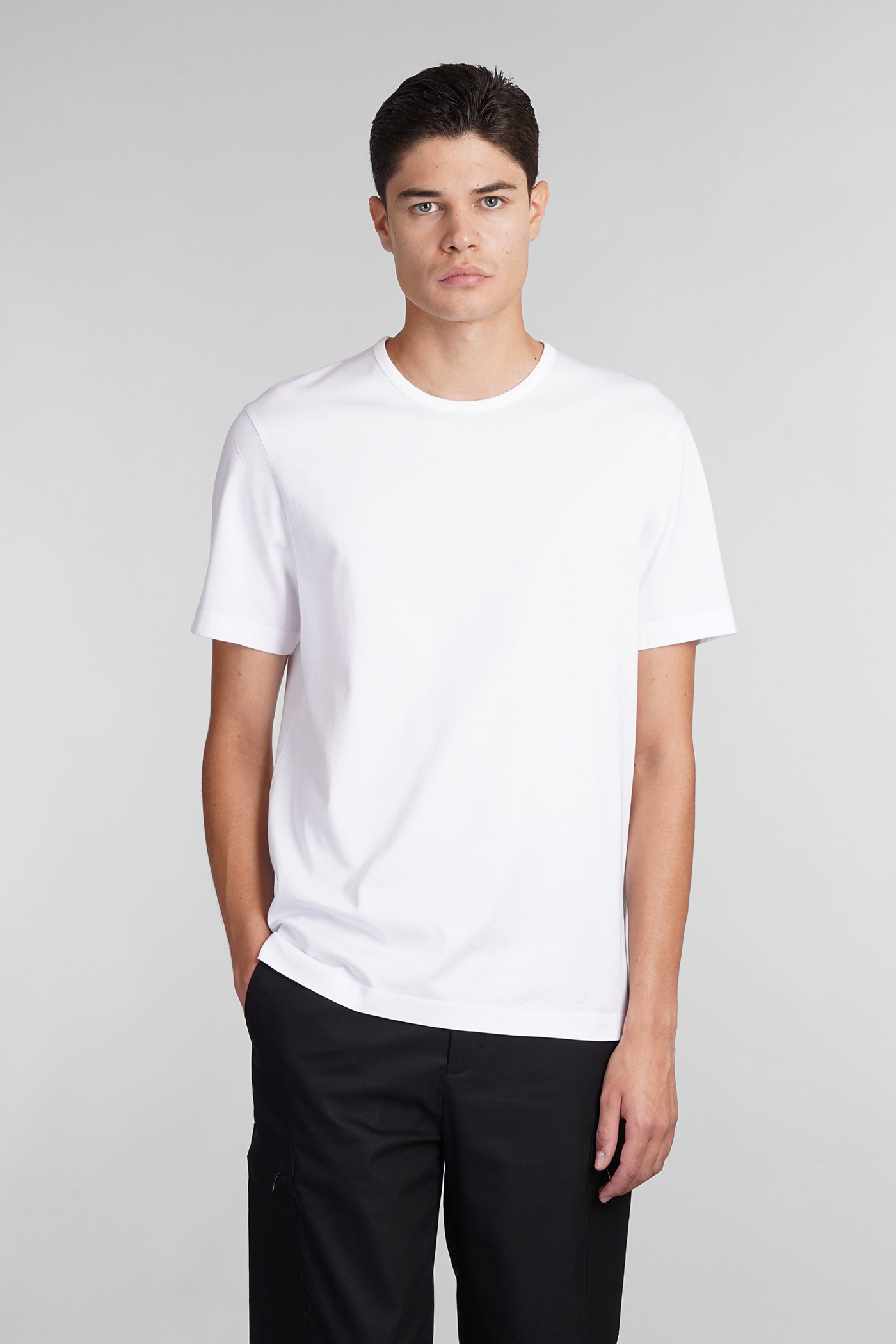 T-shirt In White Cotton