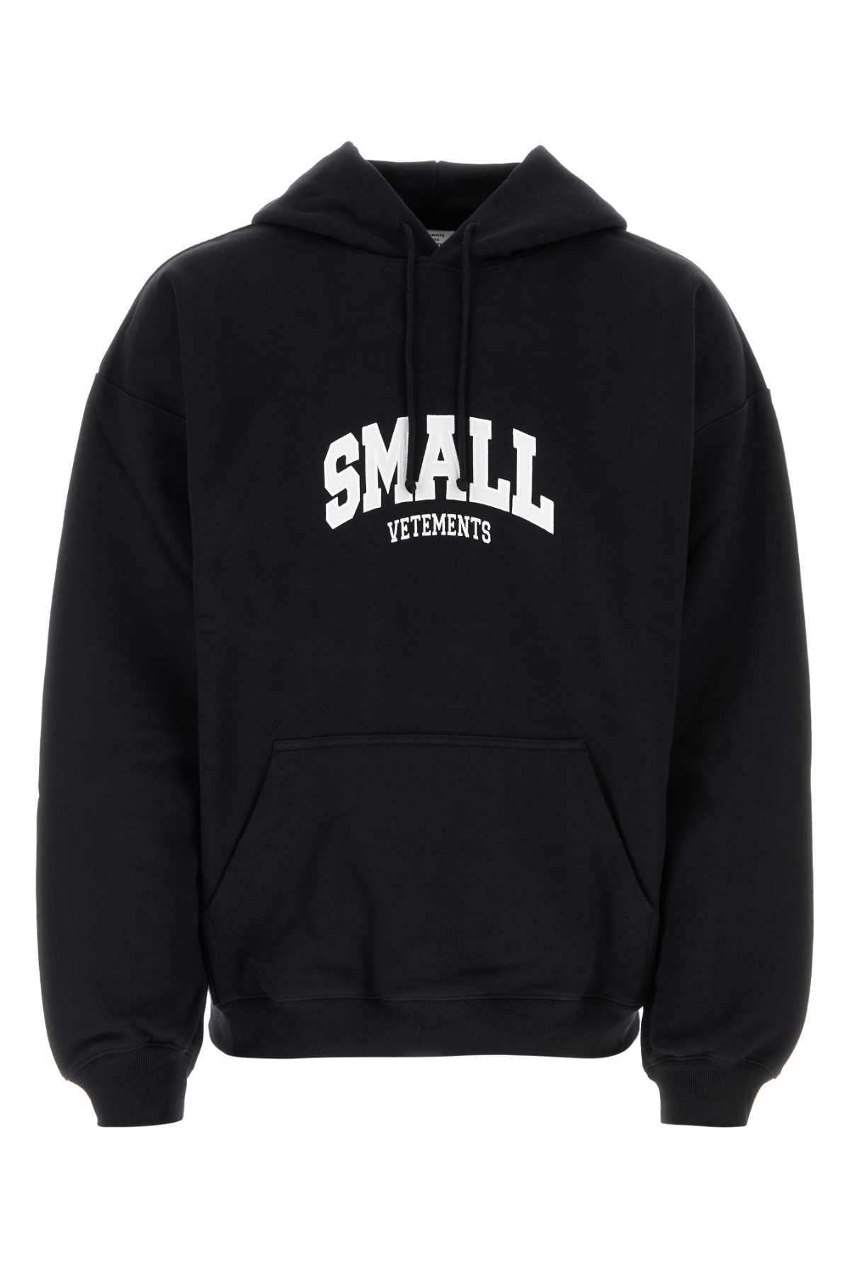 Black Cotton Blend Oversize Sweatshirt