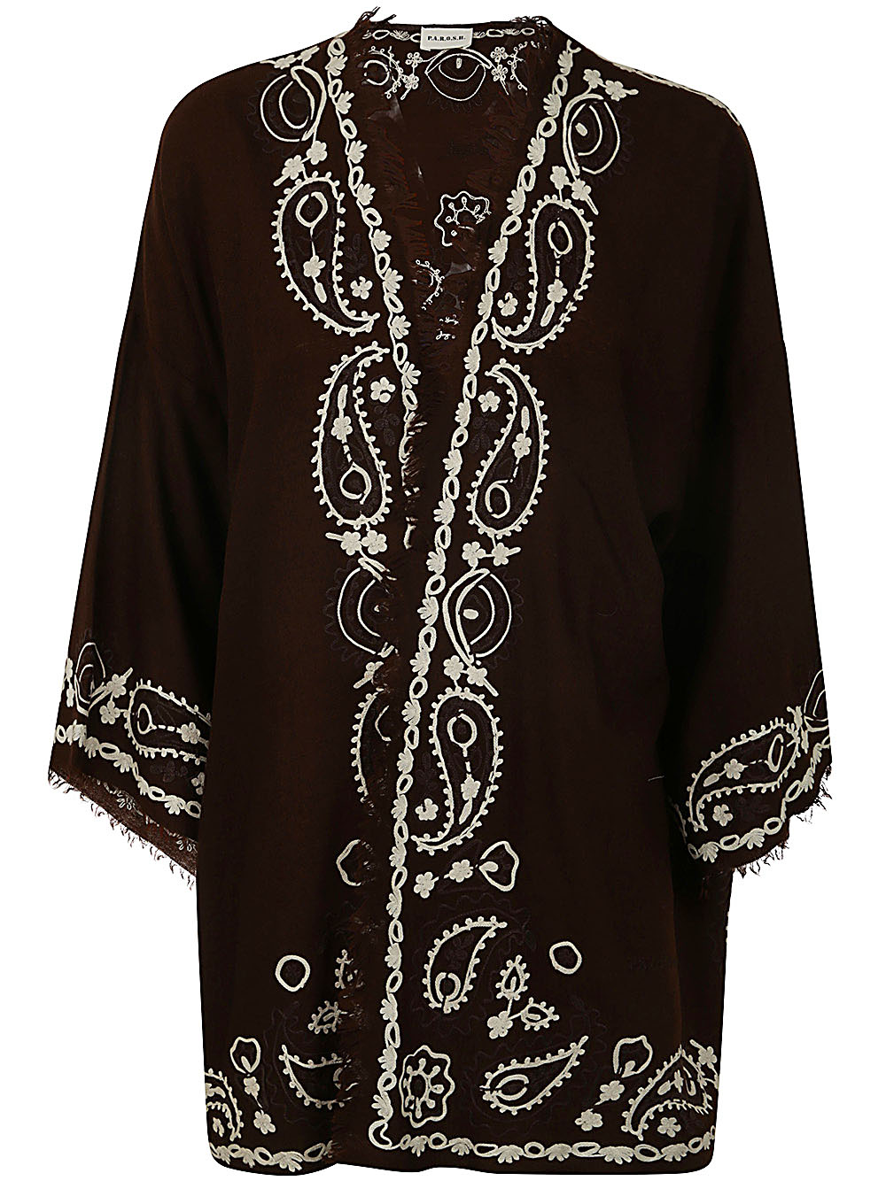 Parosh Brown Cashmere Shrug