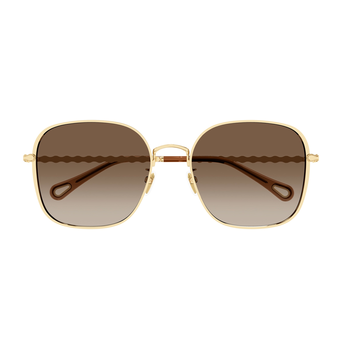 Chloé Ch0255sk Linea Chloé 003 Gold Brown Sunglasses