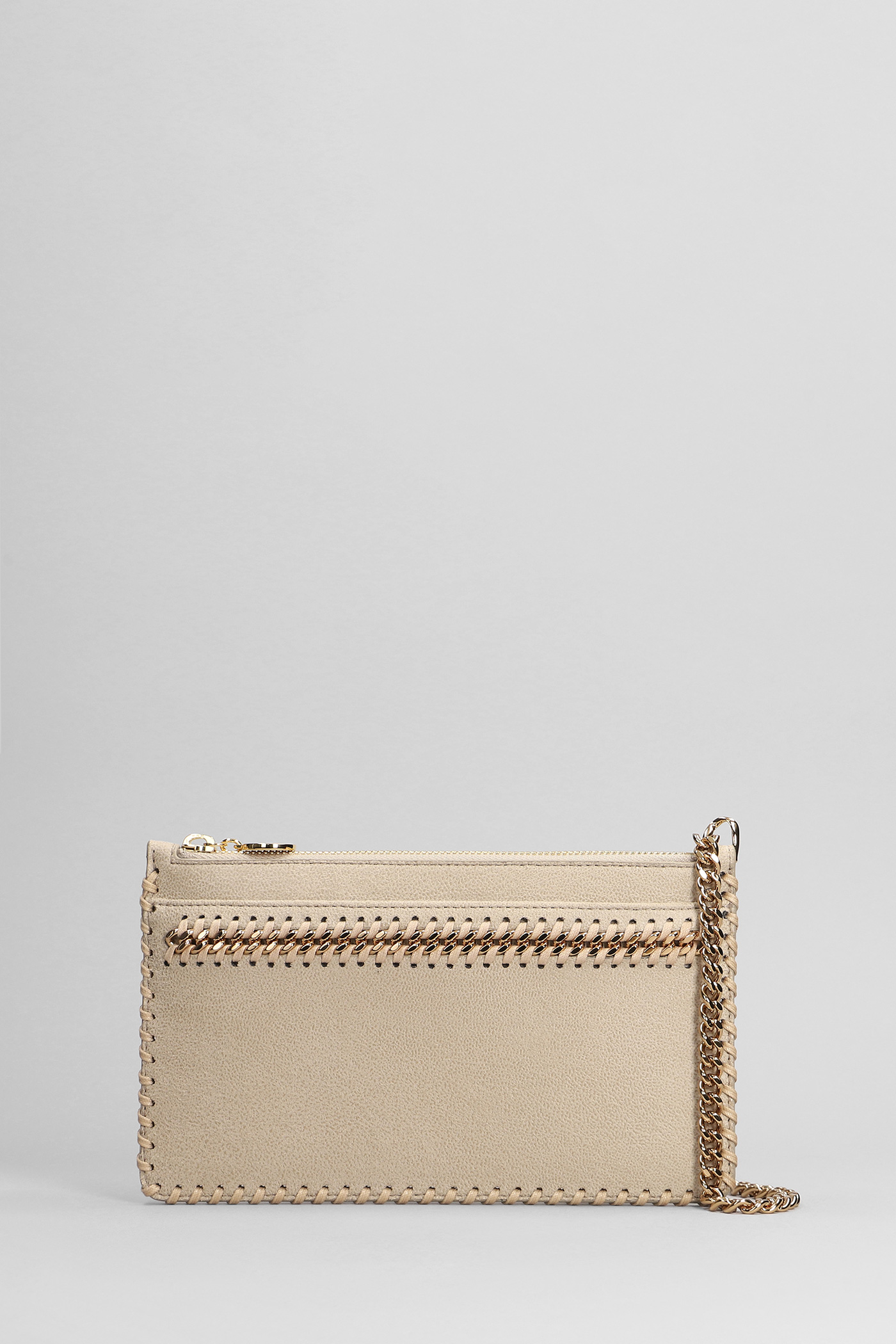 falabella Cream Recycled Polyester Mini Clutch