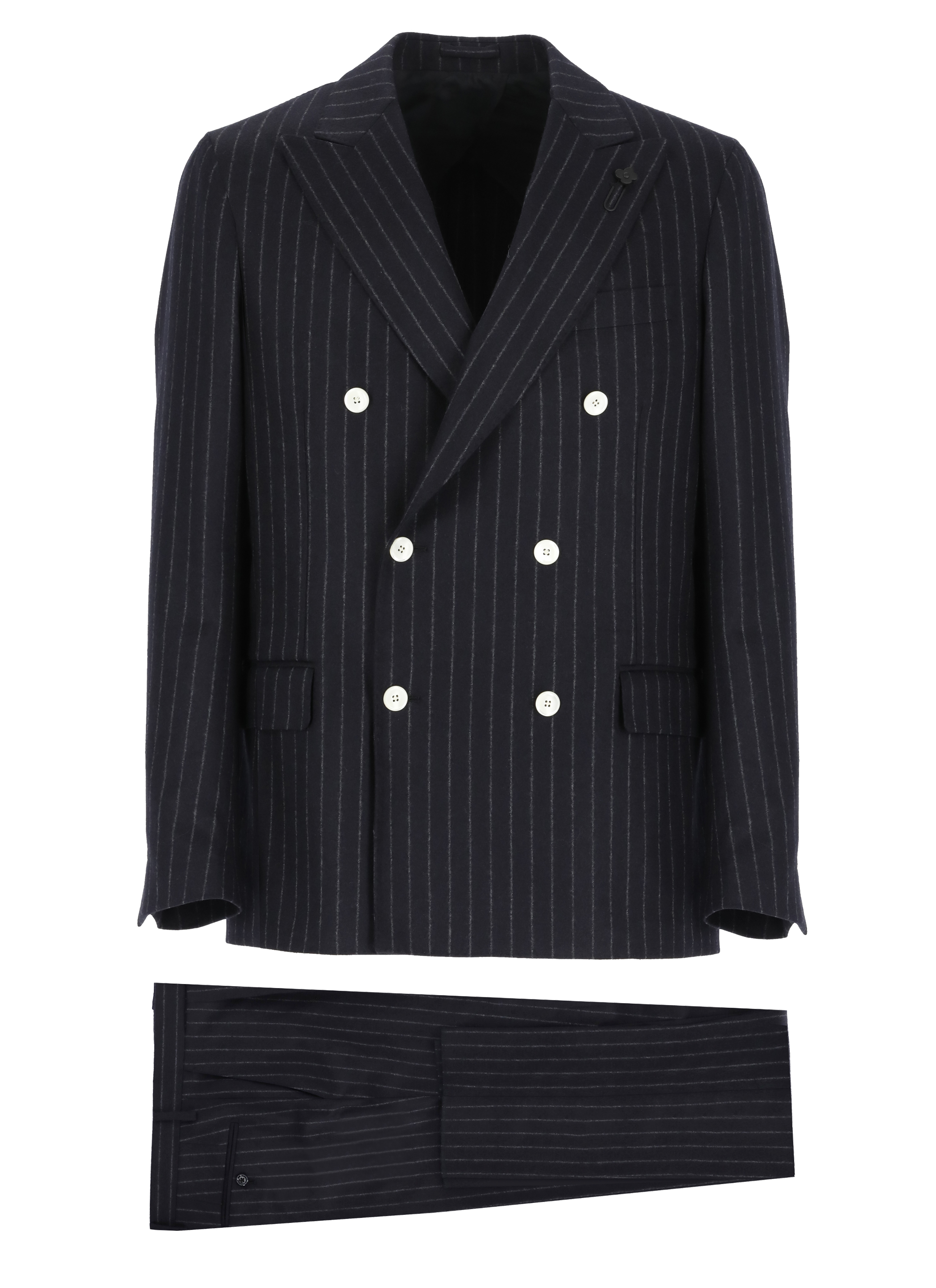 Wool Two-piece Pinstripe Set