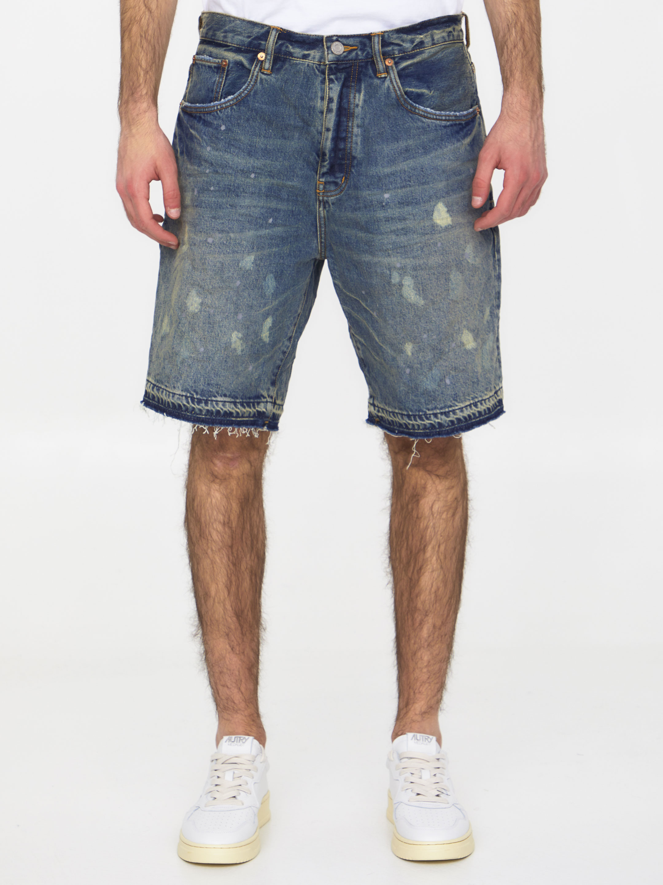 Light-blue Denim Bermuda Shorts