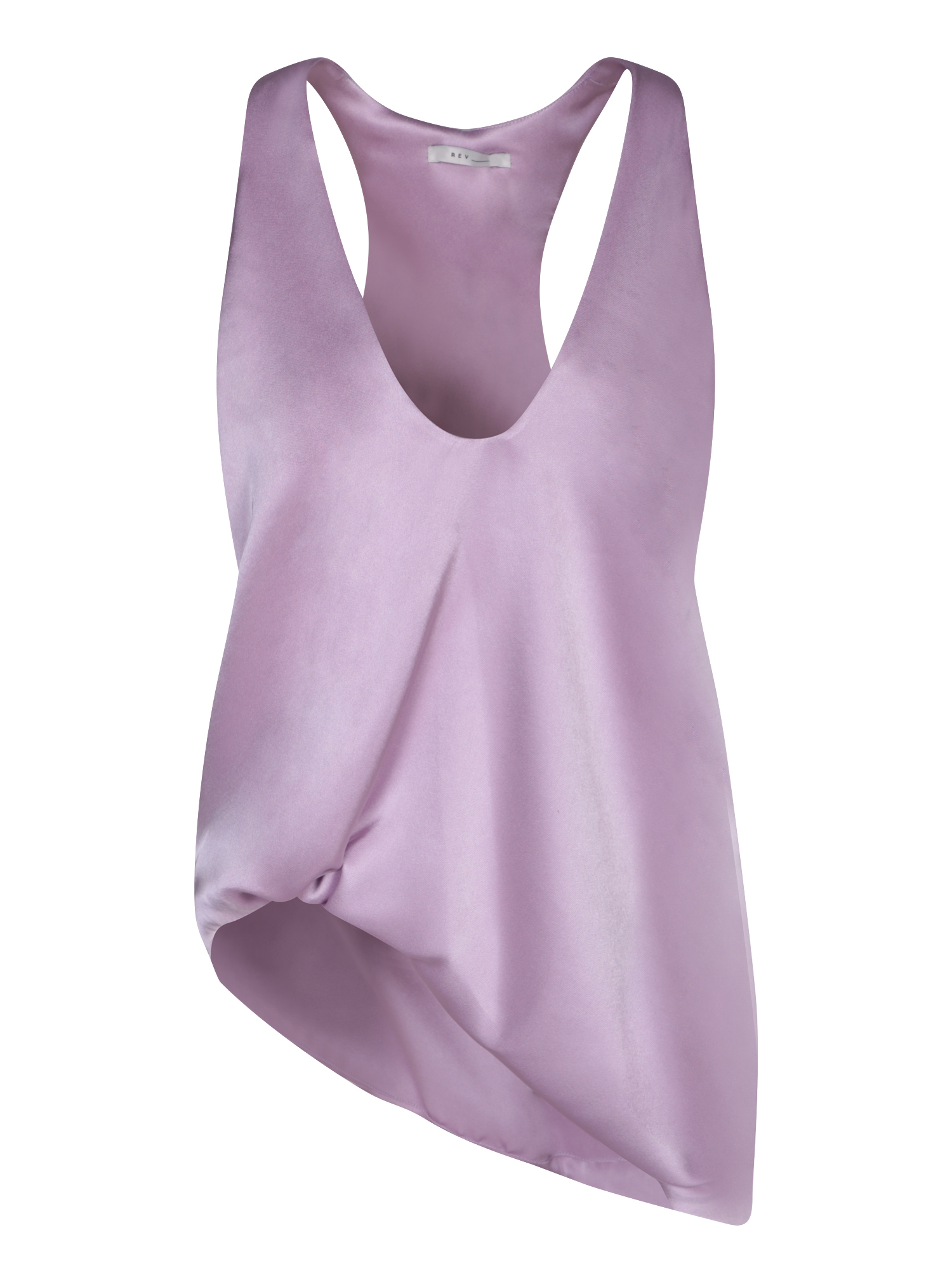 Asymmetrical Lilac Satin Top