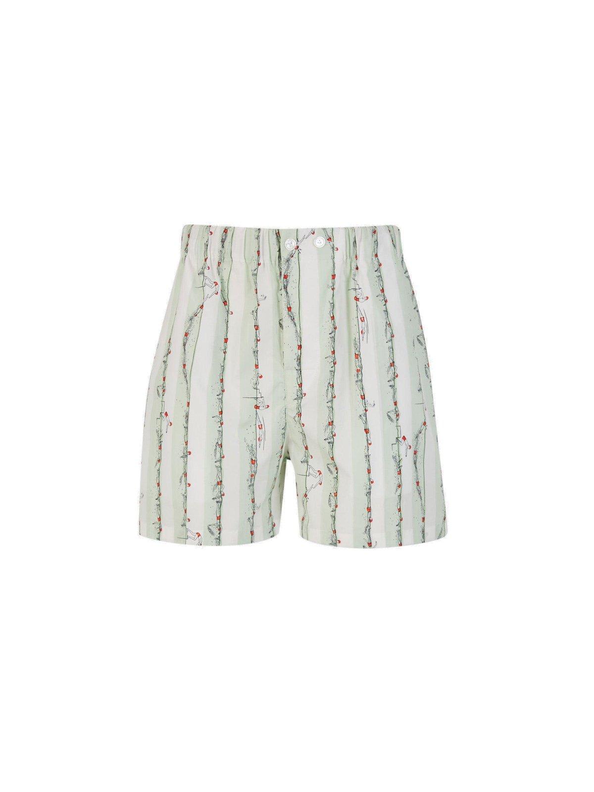 Printed Poplin Bermuda Shorts