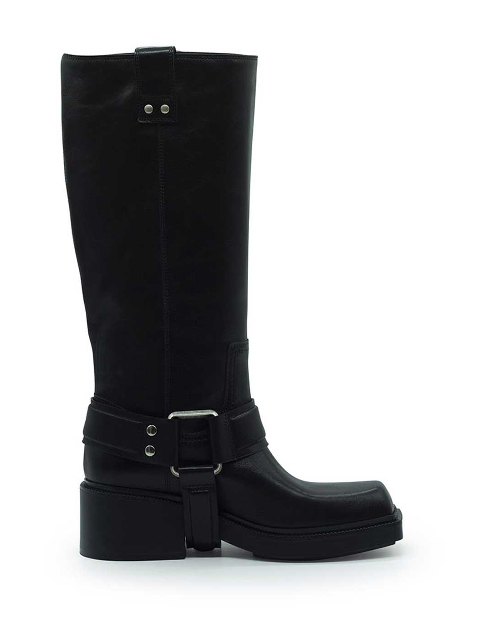 Vic Matié Gaucho Fray Black Leather Boot