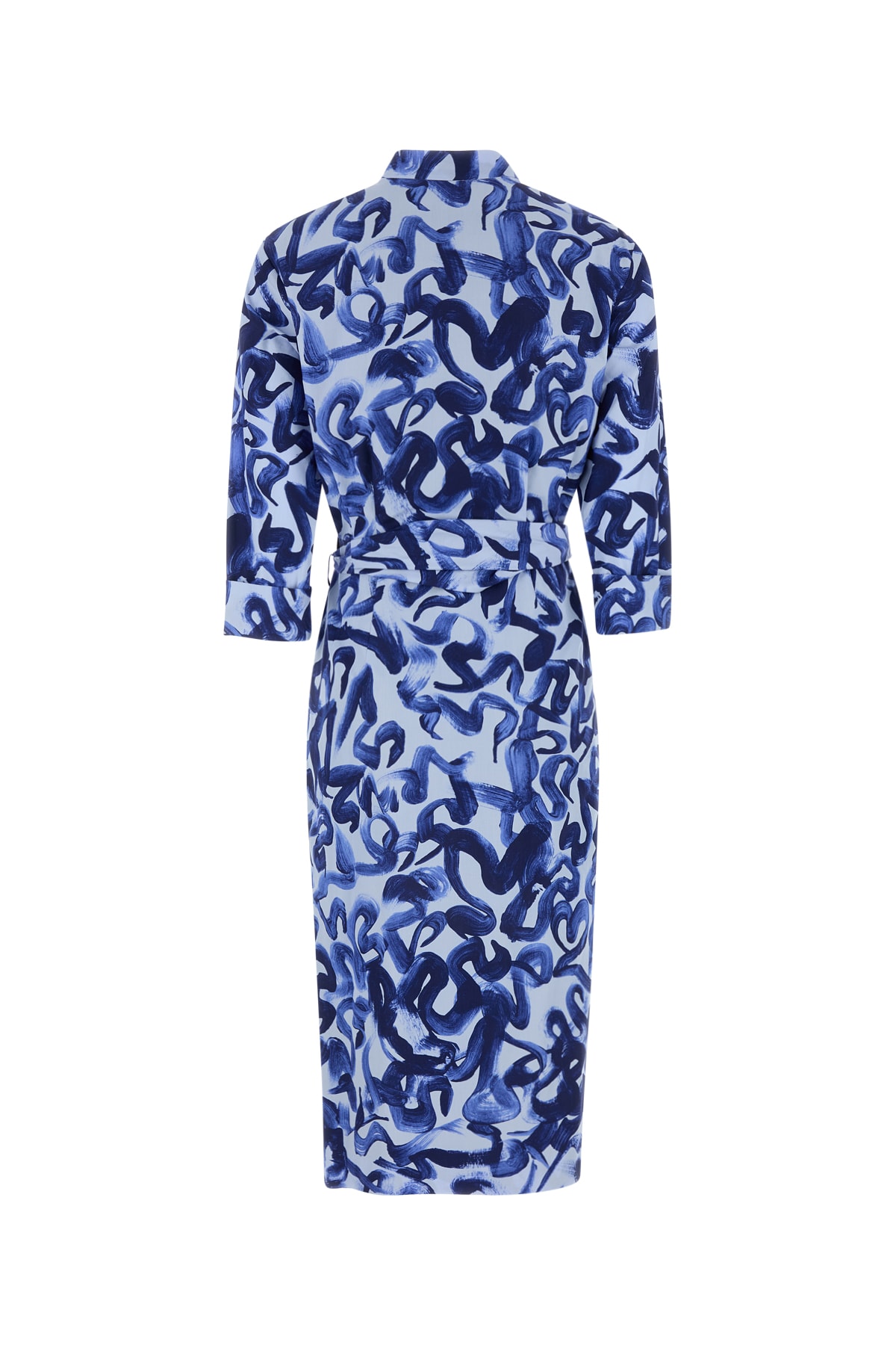 Shop Dries Van Noten 01150-darminas 9012 W.w.dress In Blue