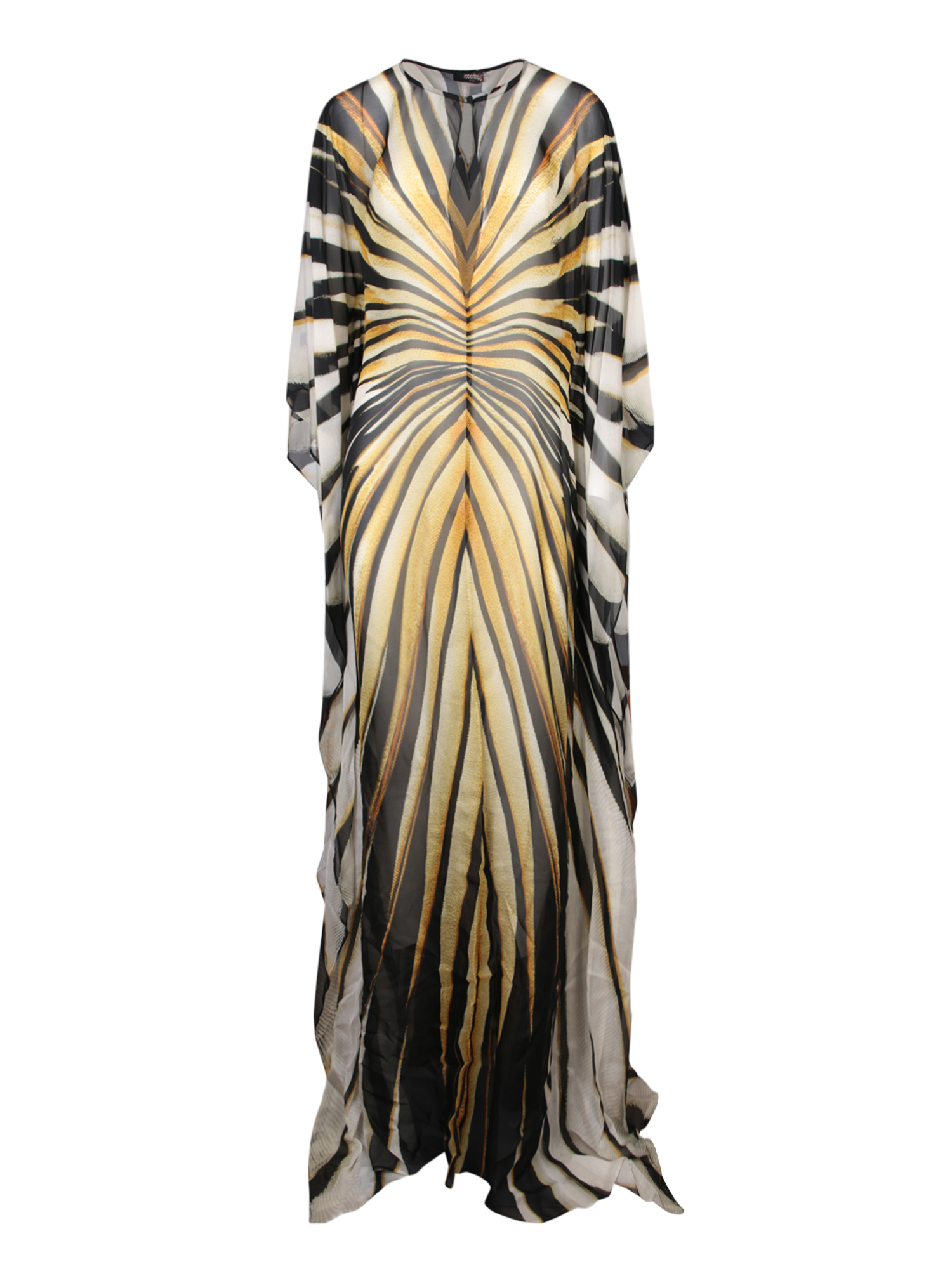 Front Keyhole Pattern Print Long Dress