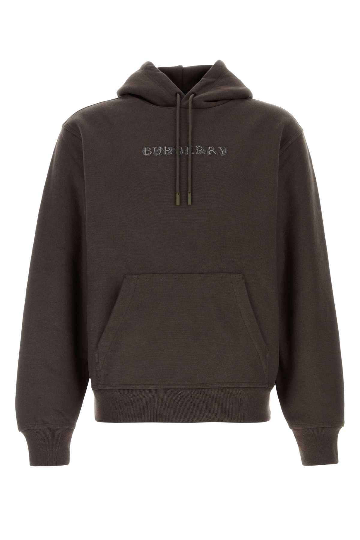 Dark Brown Cotton Blend Sweatshirt