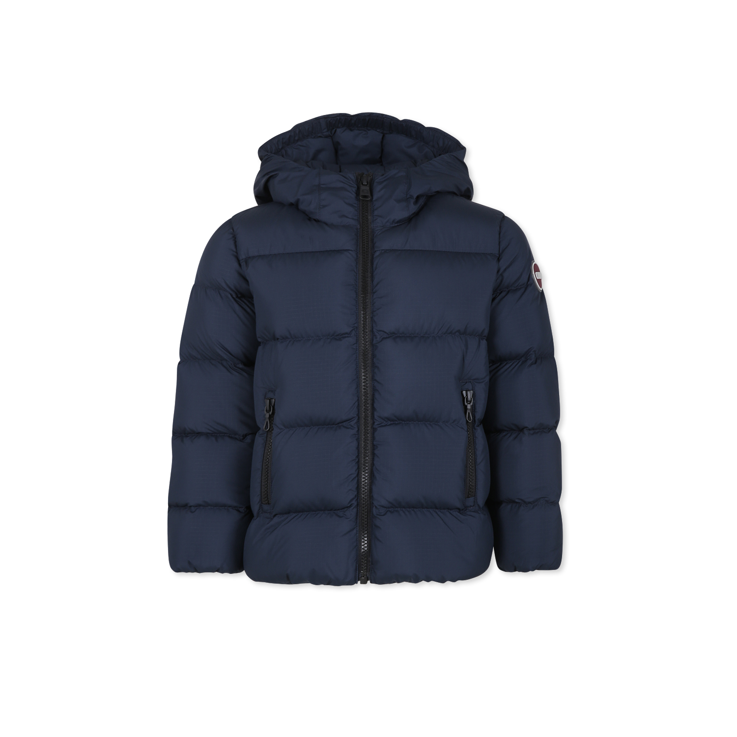 Colmar Blue Down Jacket For Boy With Logo In Navy
