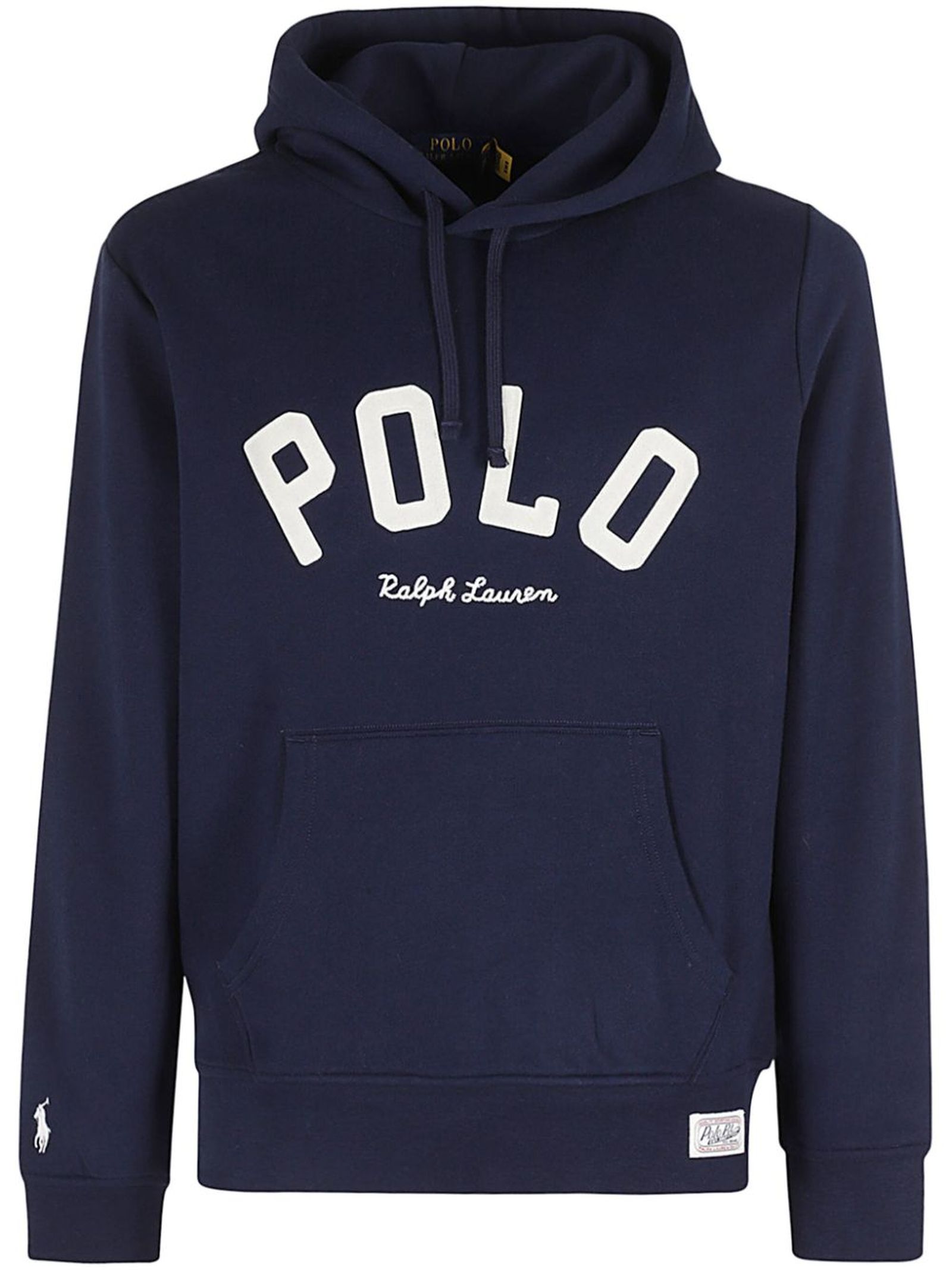 Blue Cotton Blend Hoodie