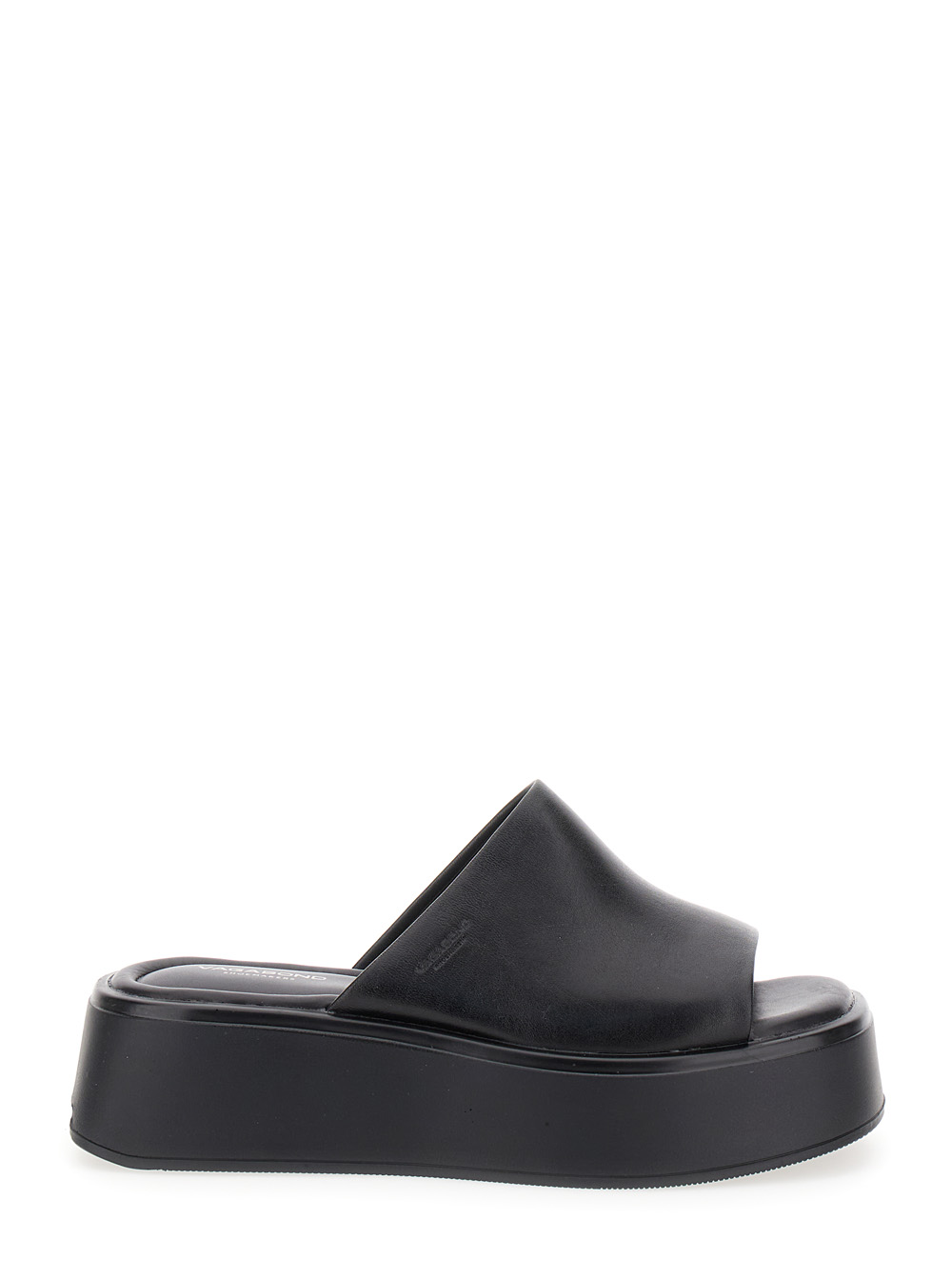 courtney Black Sandals With Chunky Platform In Leather Woman