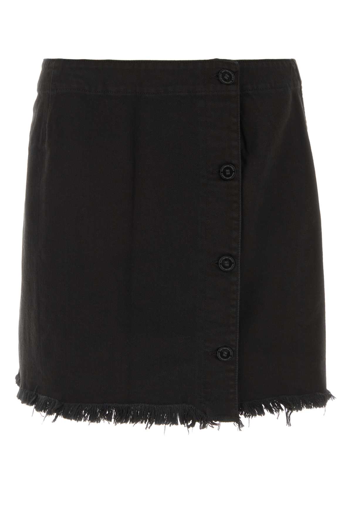 Black Denim Skirt