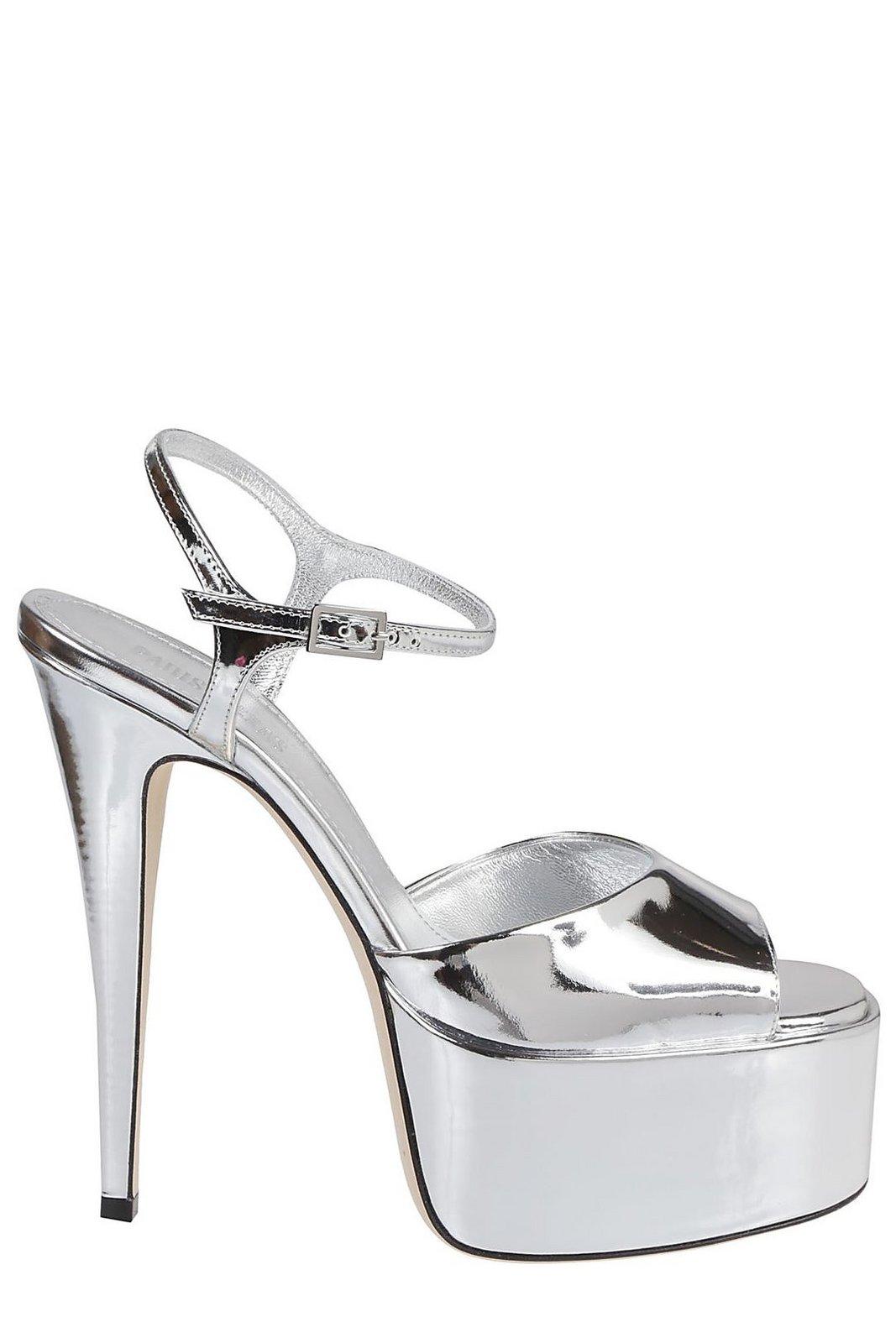 Pamela Metallic Slingback Platform Sandals