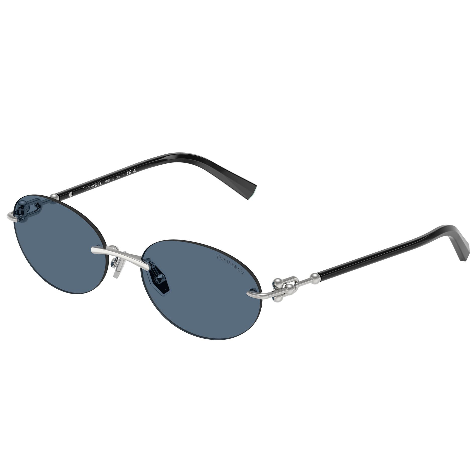 Shop Tiffany &amp; Co. Sunglasses In Argento/blu