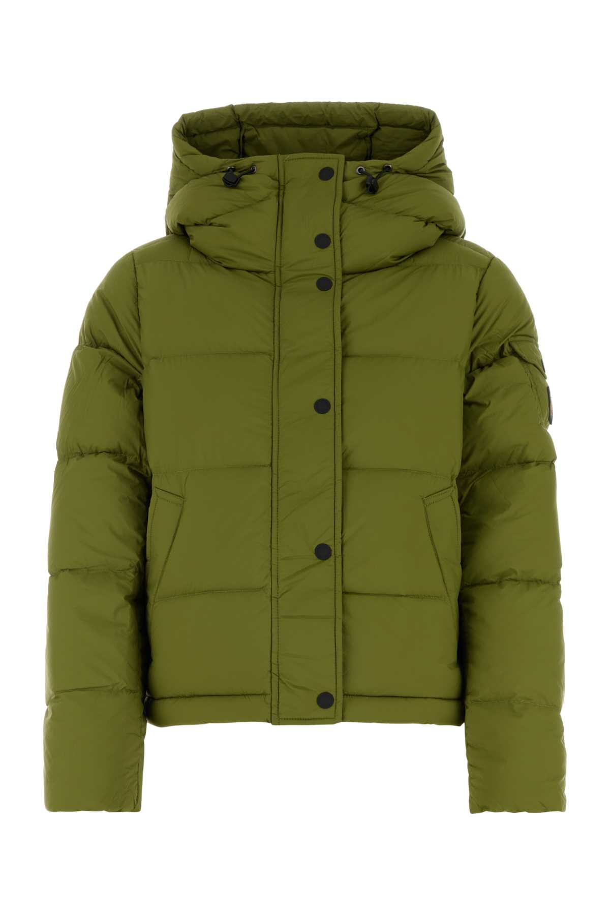 Green Nylon Braffy Down Jacket