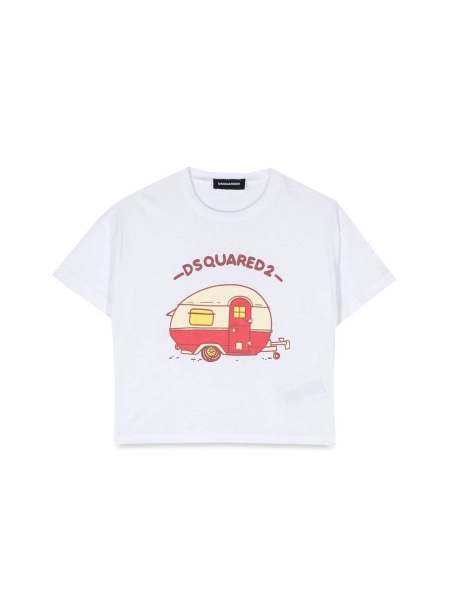 Dsquared2 T-shirt Mit Grafischem Print In White