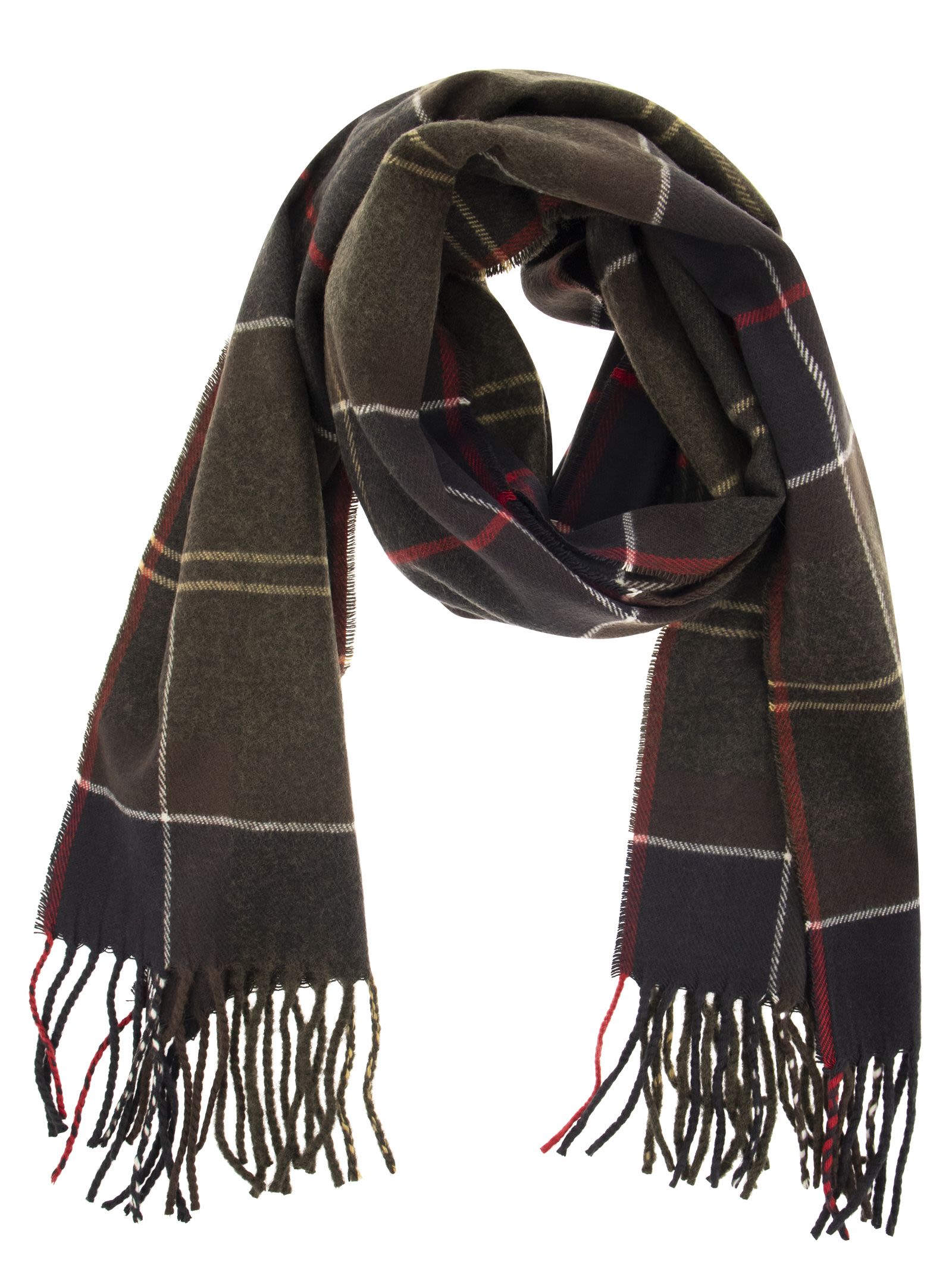 Scarf With Tartan Pattern