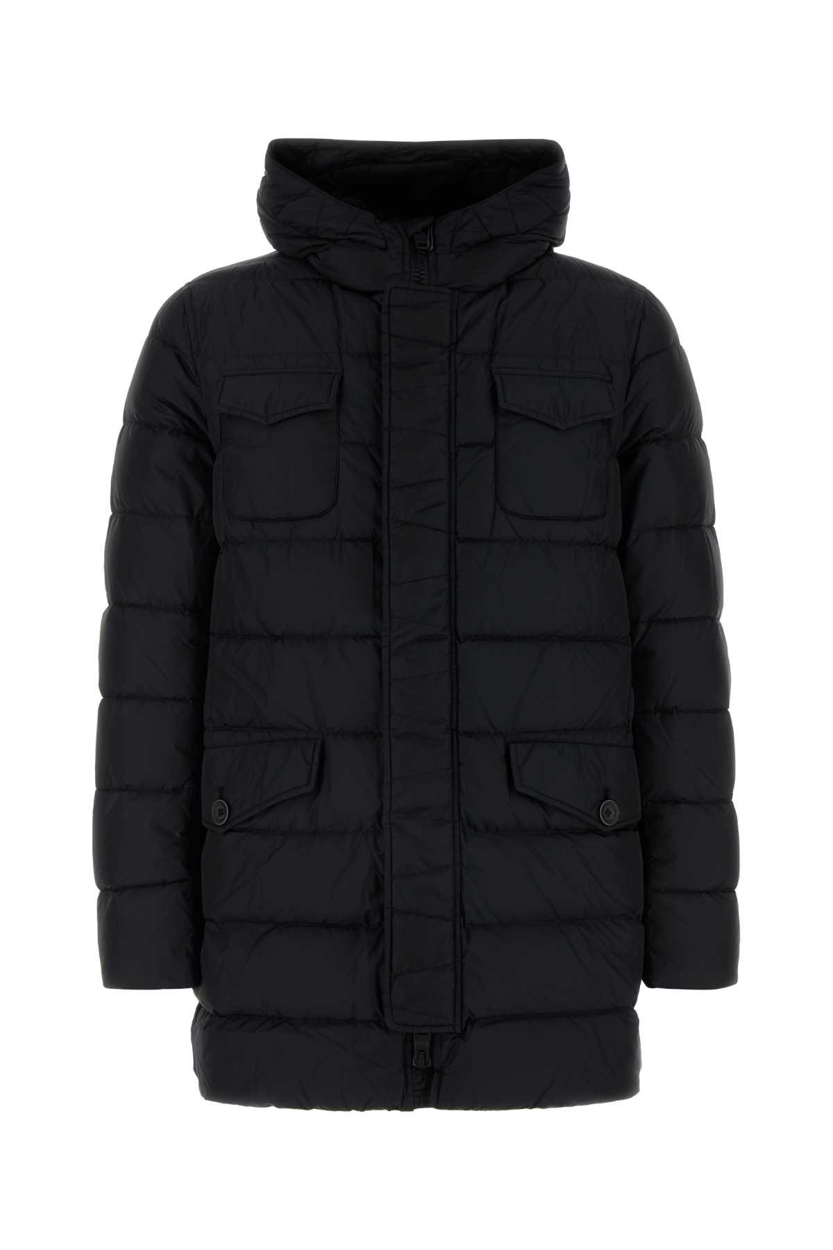 Black Nylon Down Jacket