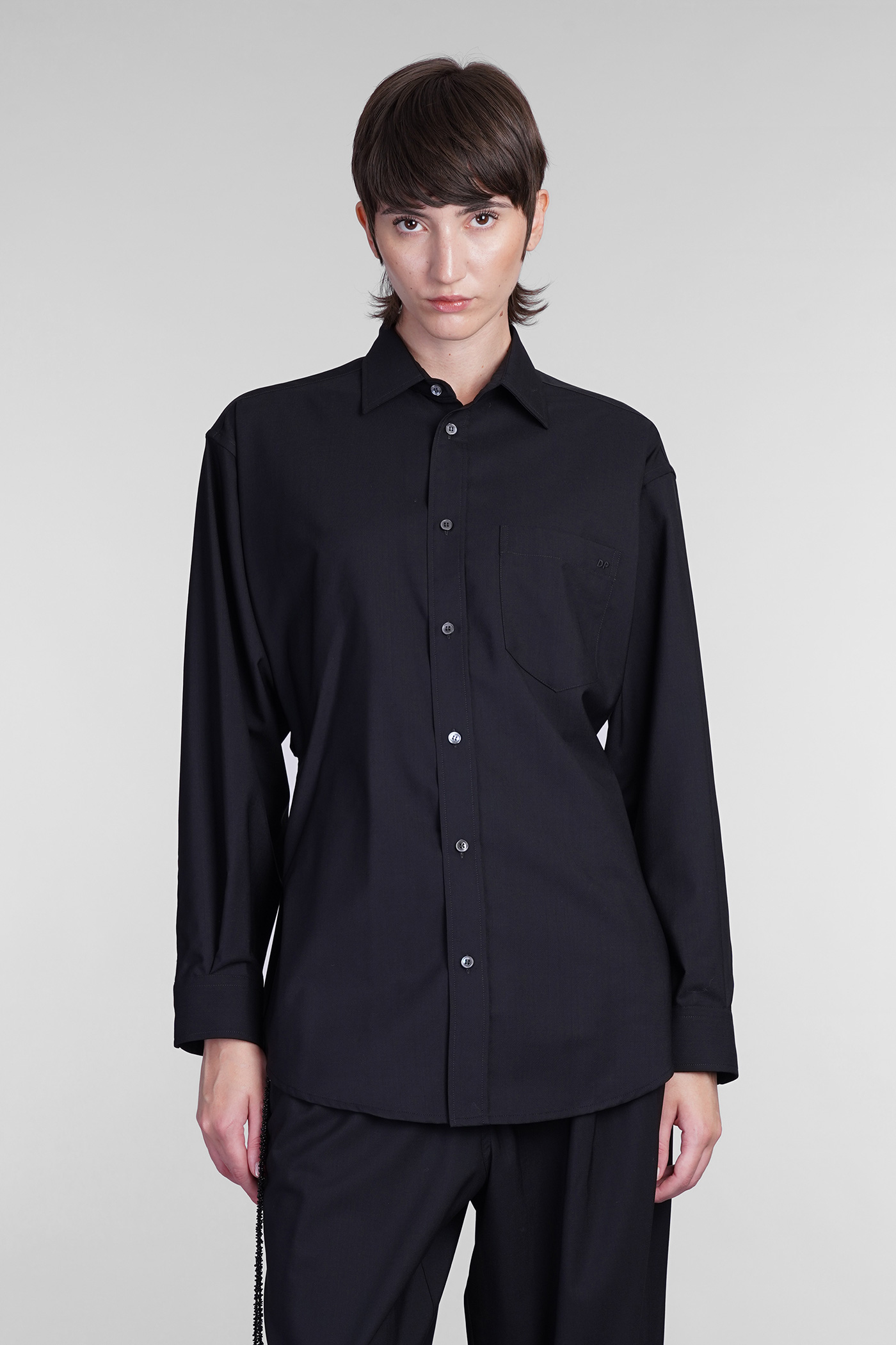 Anne Shirt In Black Wool