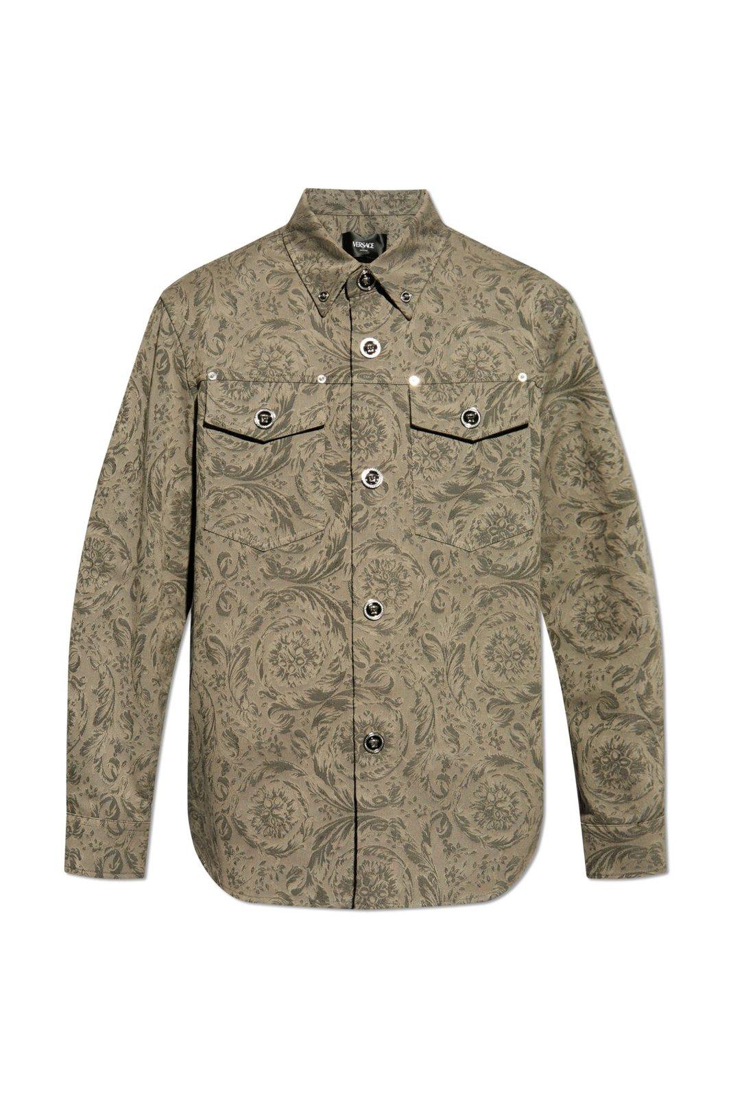 Barocco Jacquard Long-sleeved Overshirt