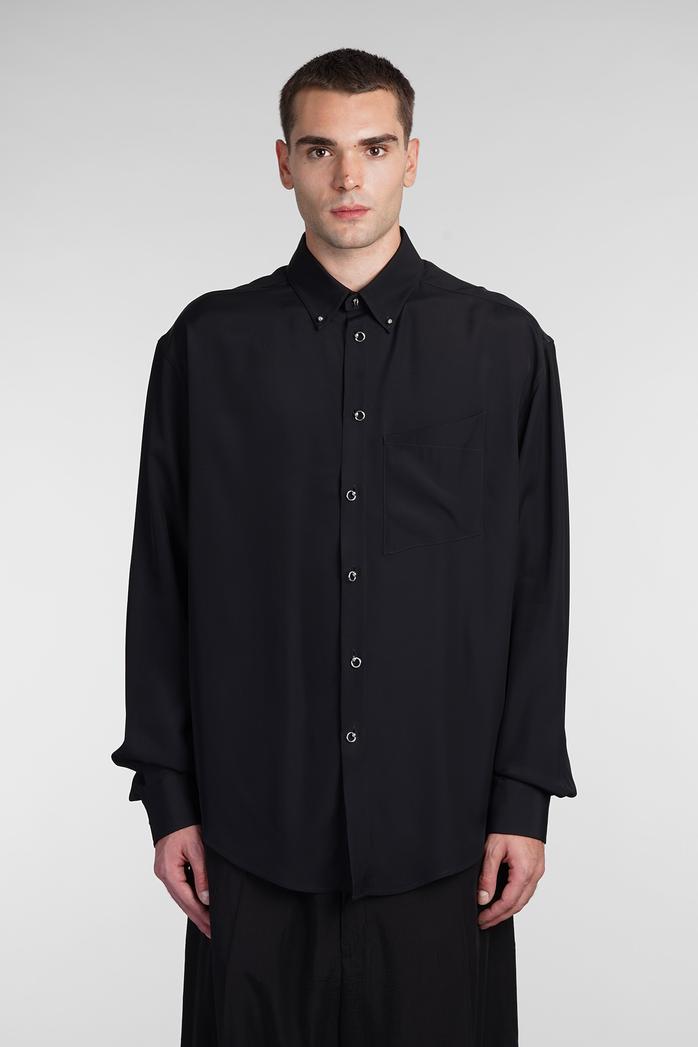 Shirt In Black Viscose