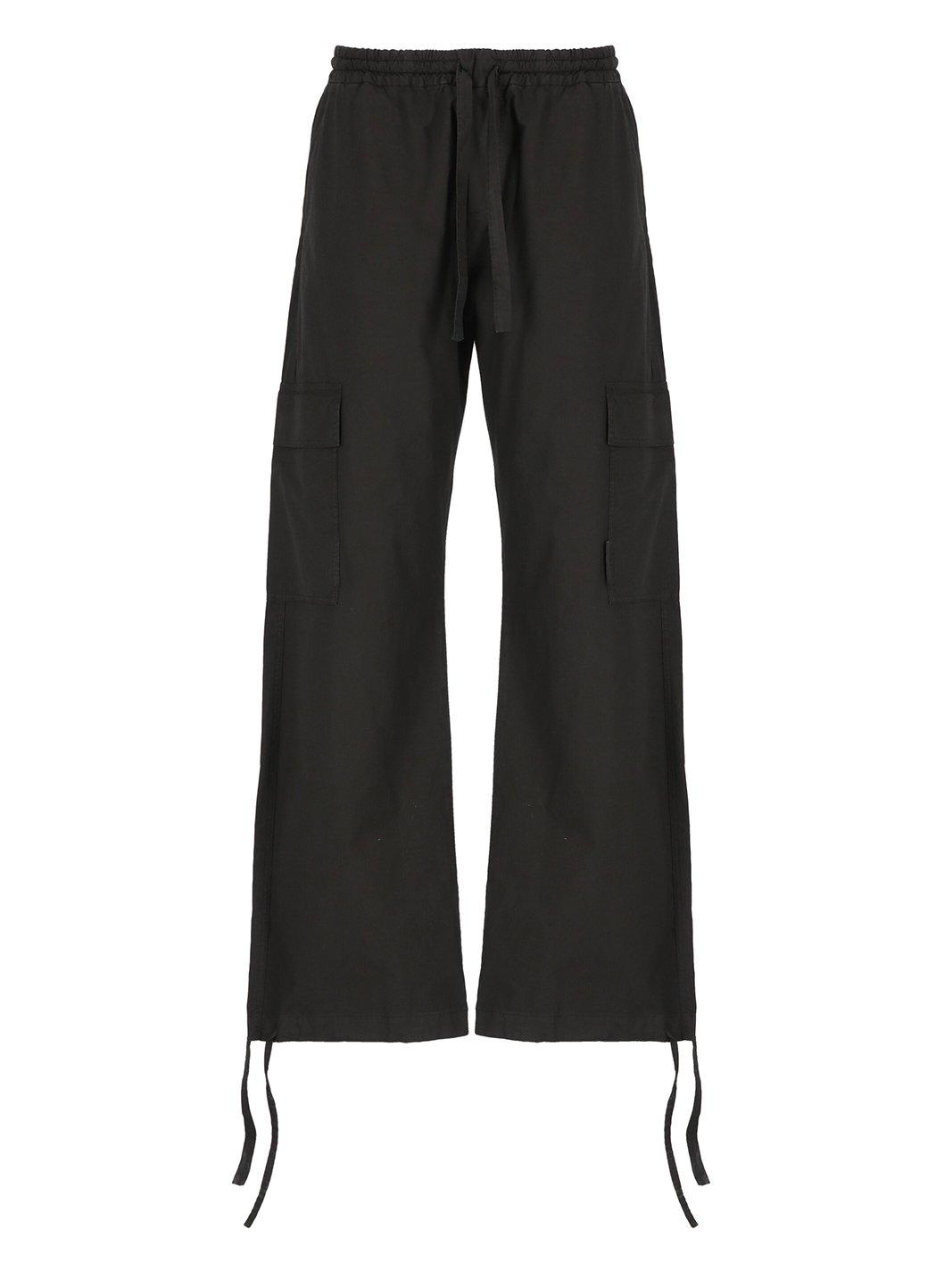 Straight-leg Drawstring Cargo Trousers