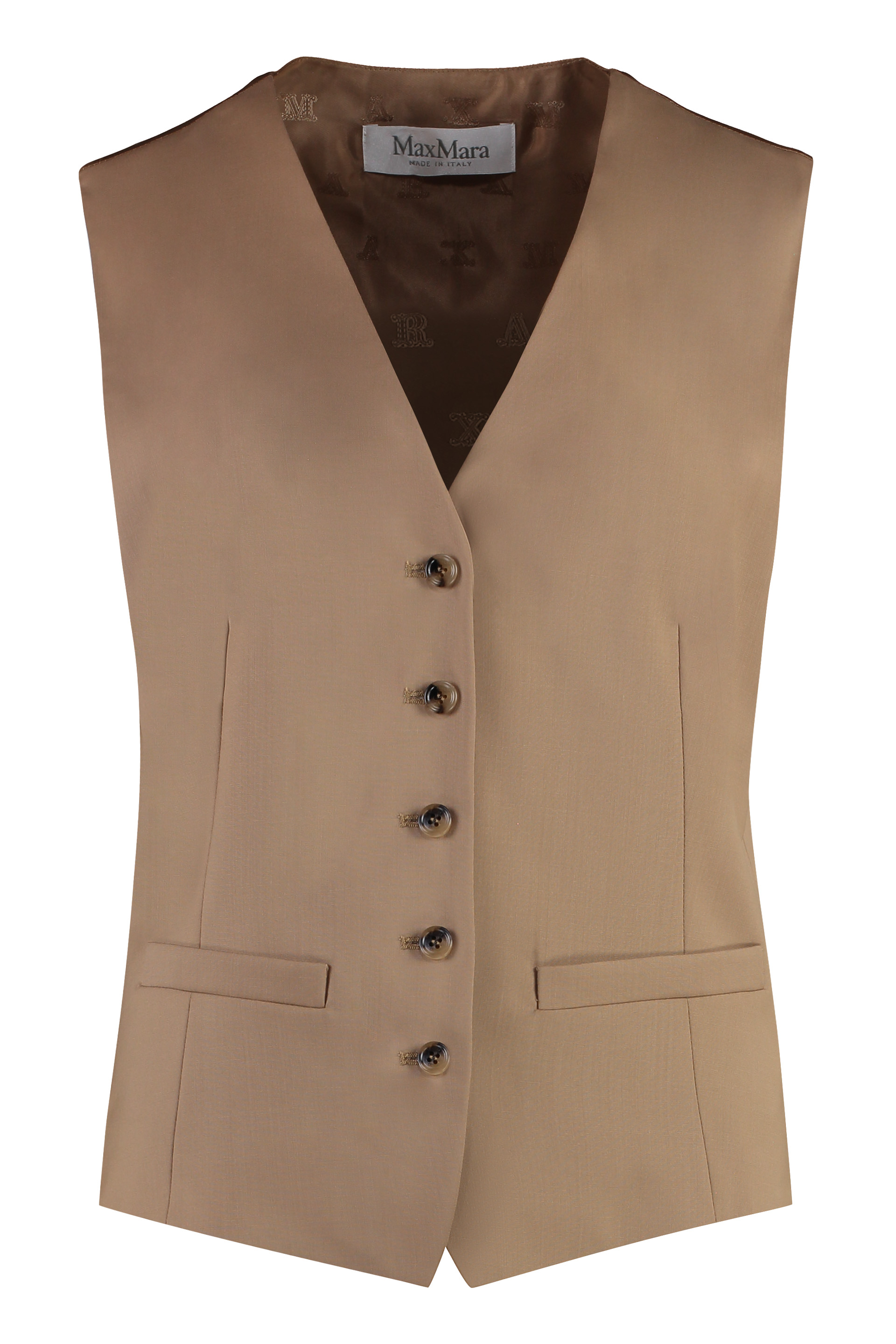 Virgin Wool Single-breast Waistcoat