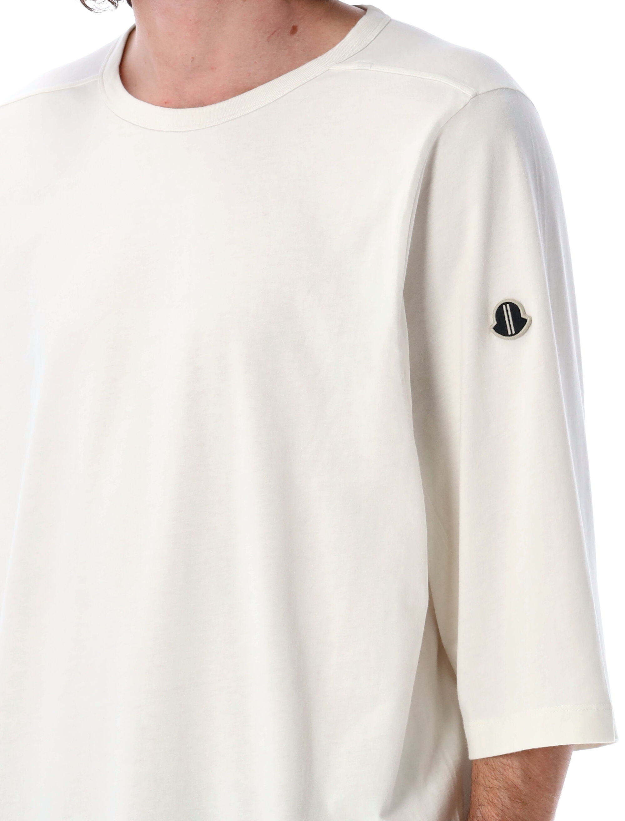 Shop Moncler Genius Crewneck S/s T In Milk