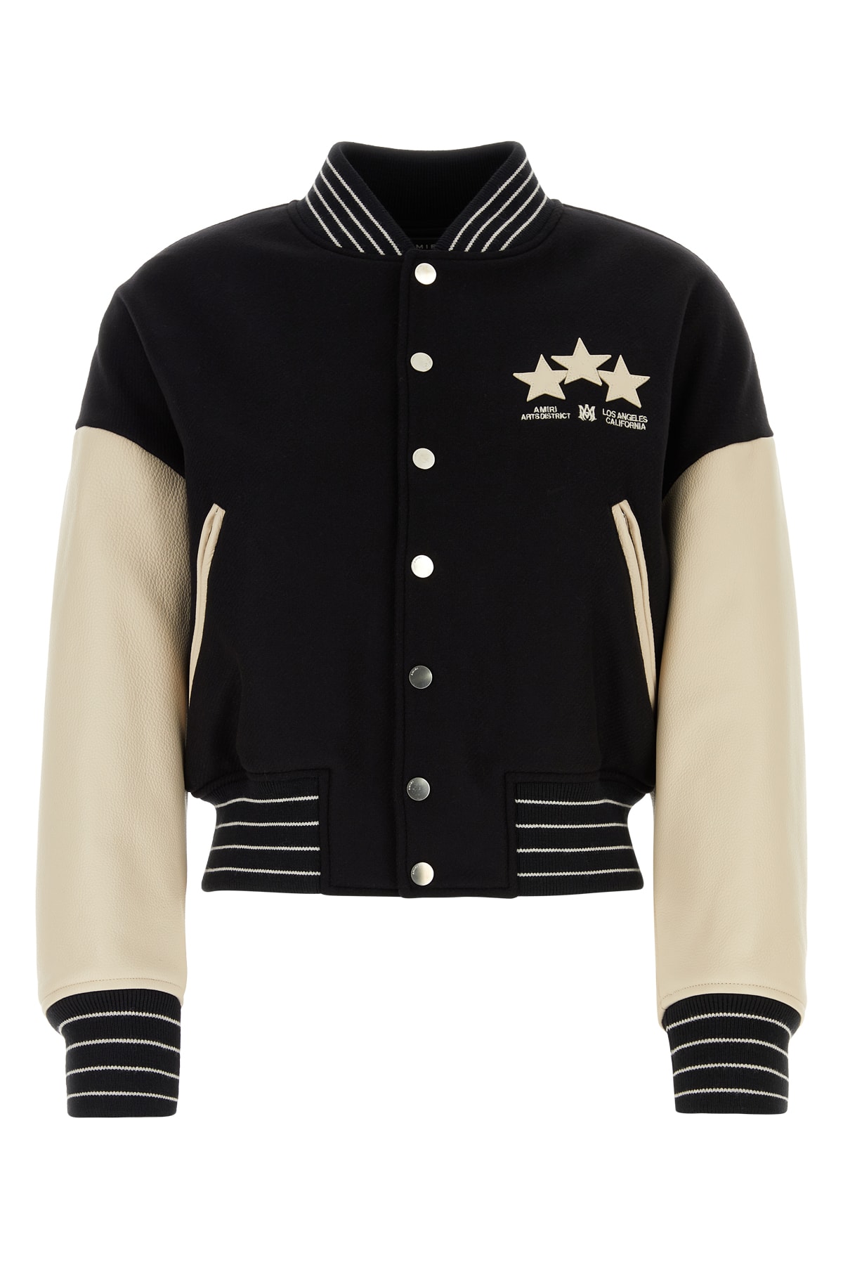 Shop Amiri Stars Varsity Jacket In Black