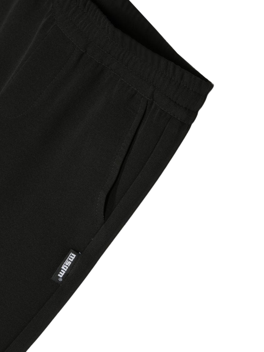 Msgm Cool Wool Pants In Black
