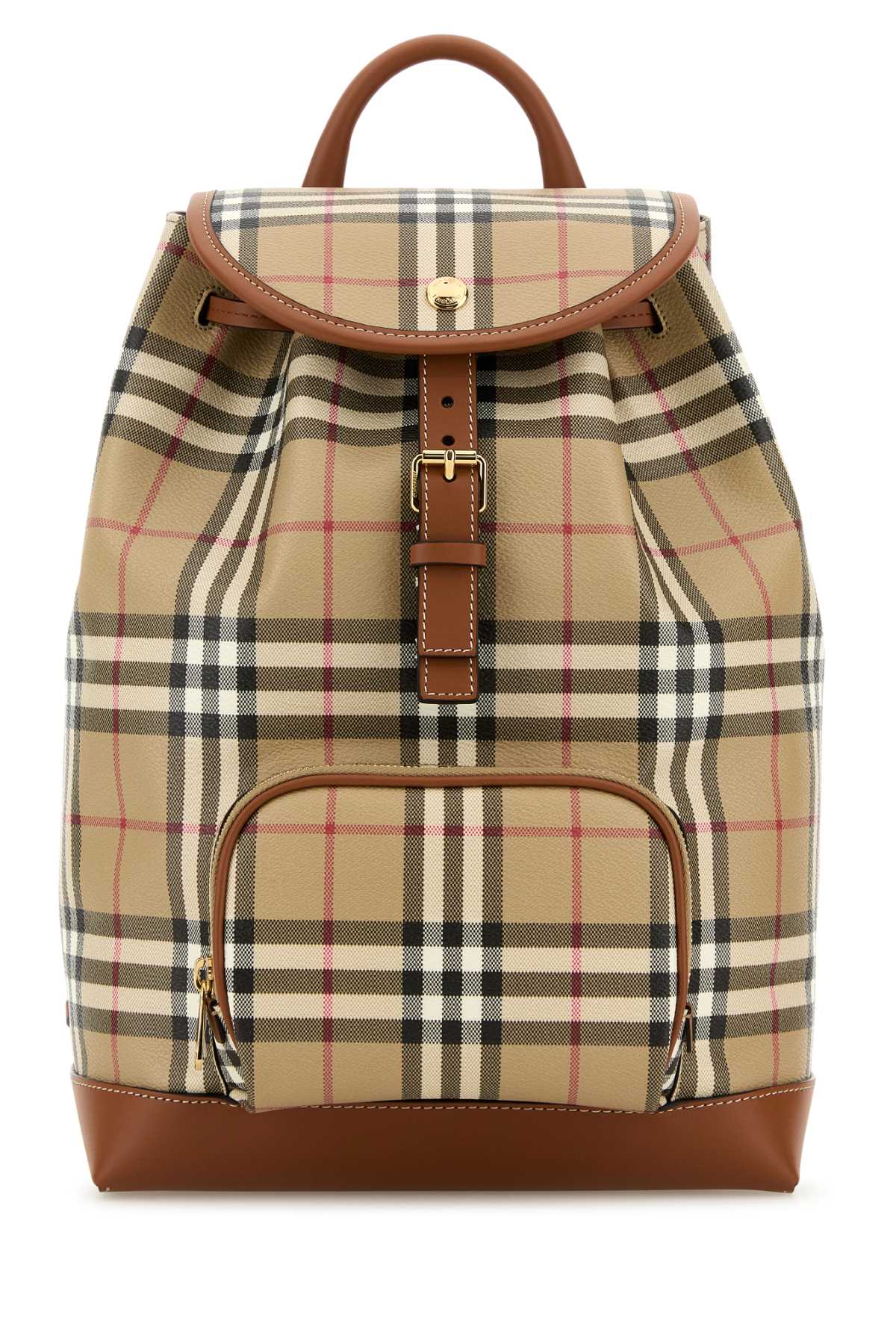 Printed E-canvas Check Backpack