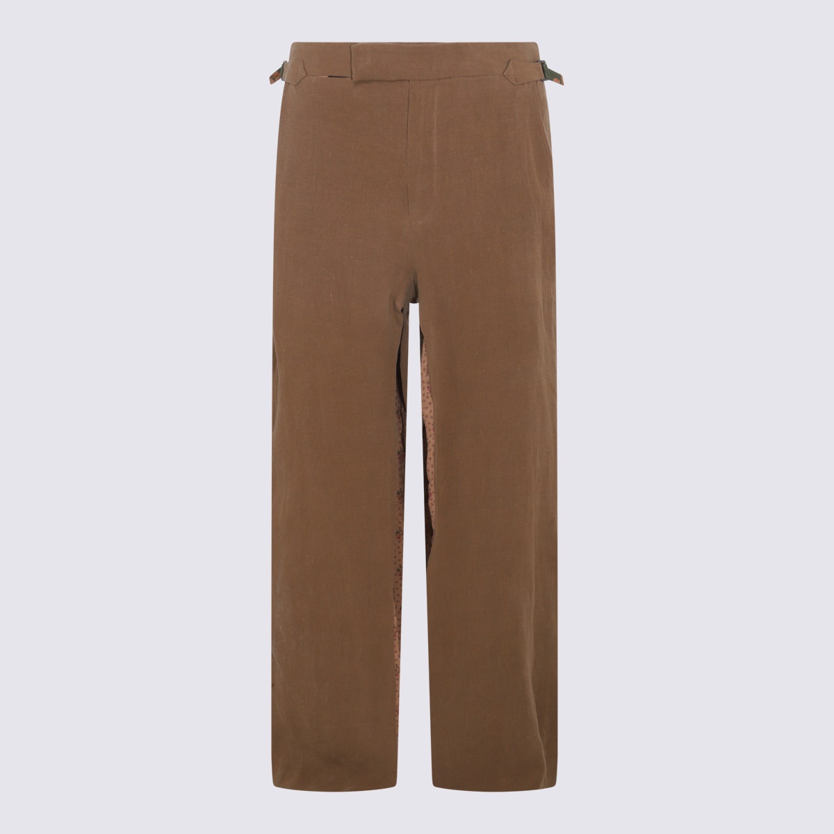 Brown Linen Bertram Pants