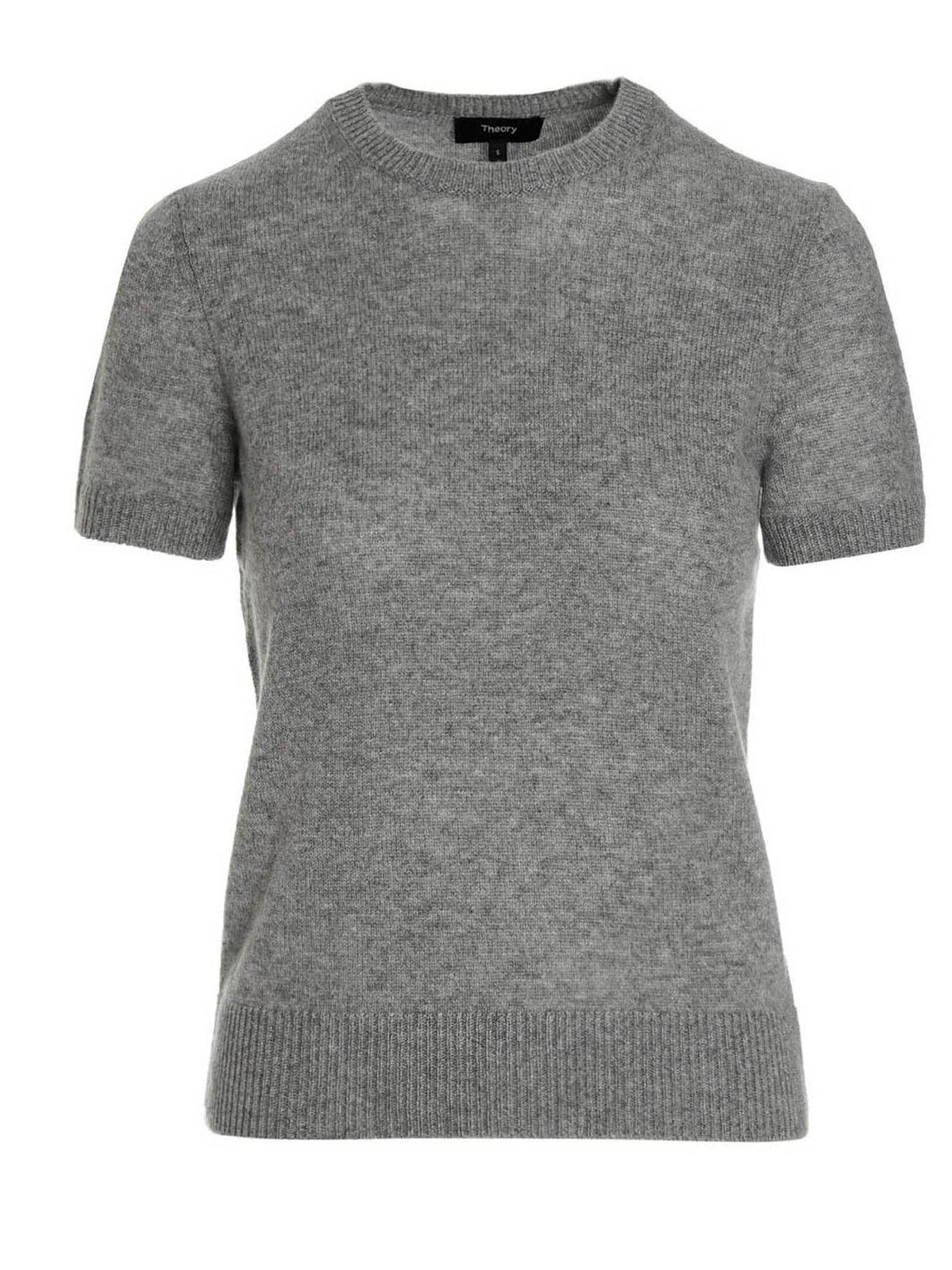 Short-sleeved Crewneck Knit Top