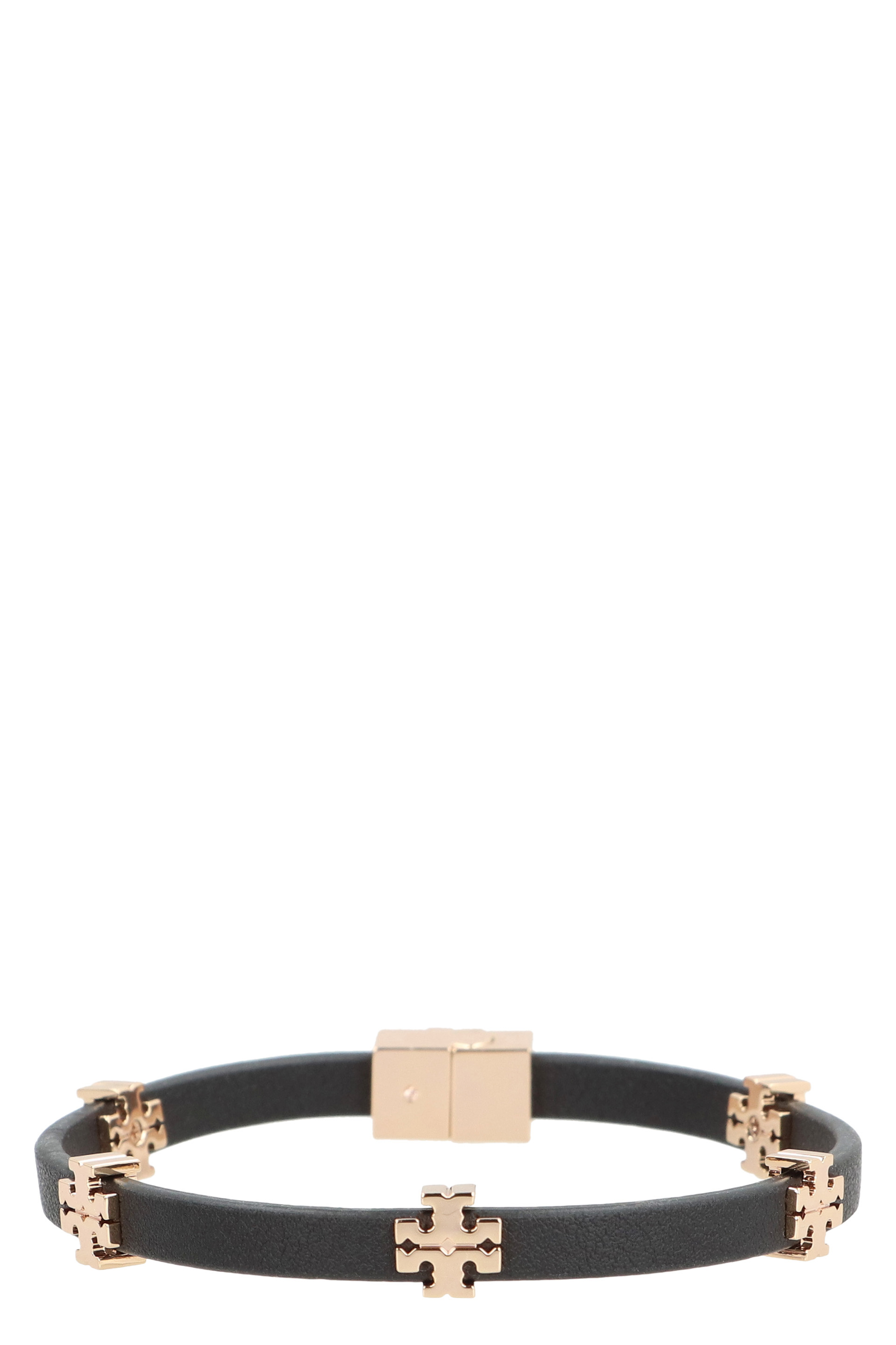 Eleanor Logo Charm Faux Leather Bracelet