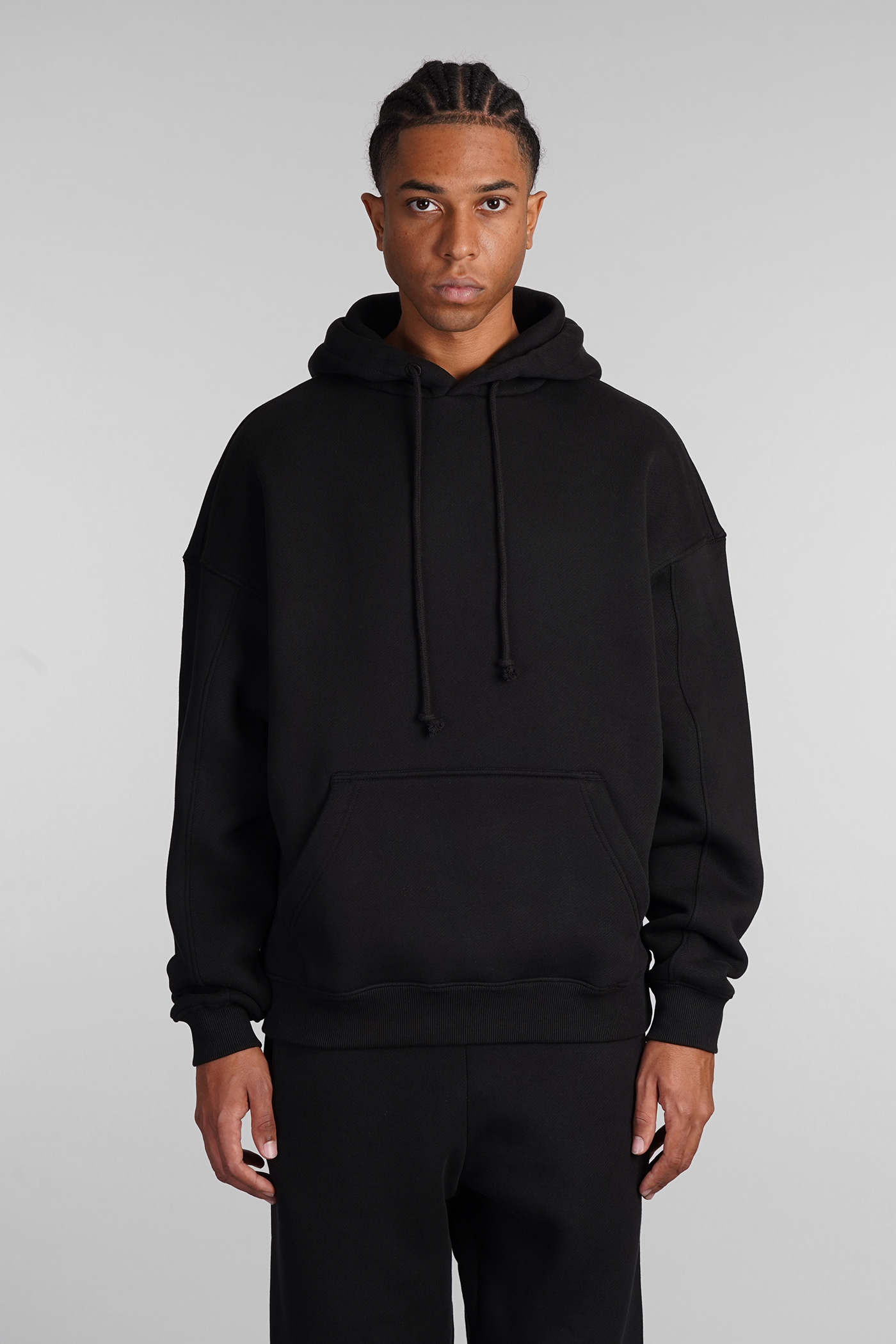 Hoody Uv Sweatshirt In Black Cotton