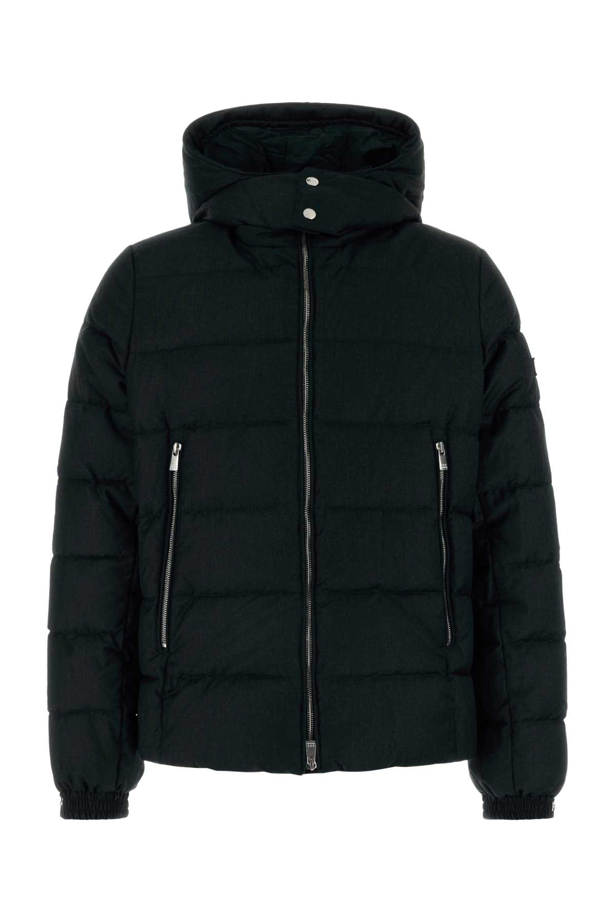 Black Wool Blend Domiziano Down Jacket