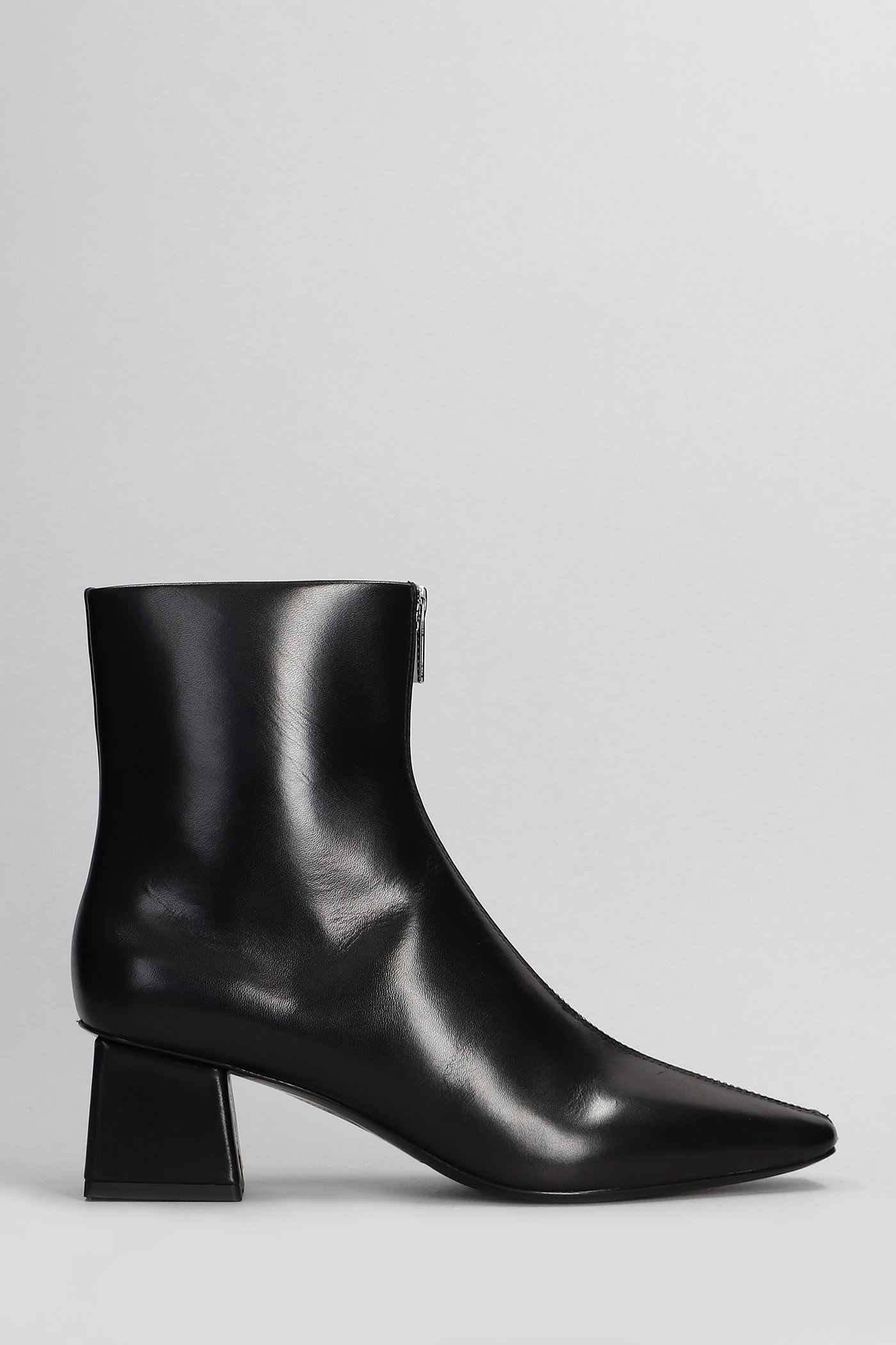 Ryder High Heels Ankle Boots In Black Leather