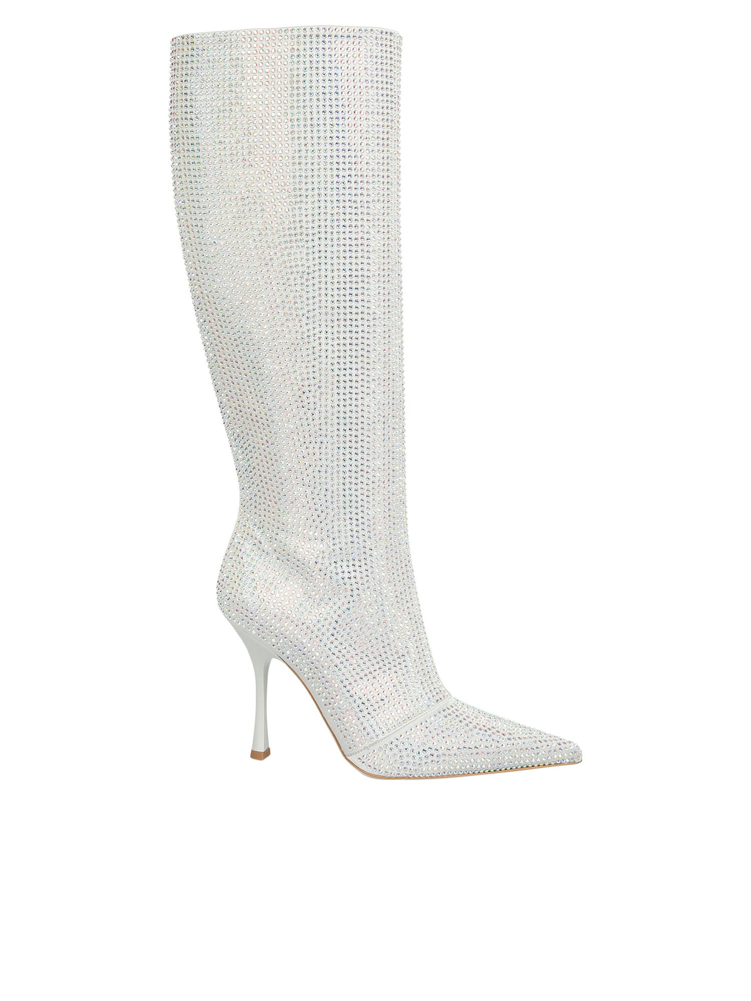 High-heel Boots With Rhinestones