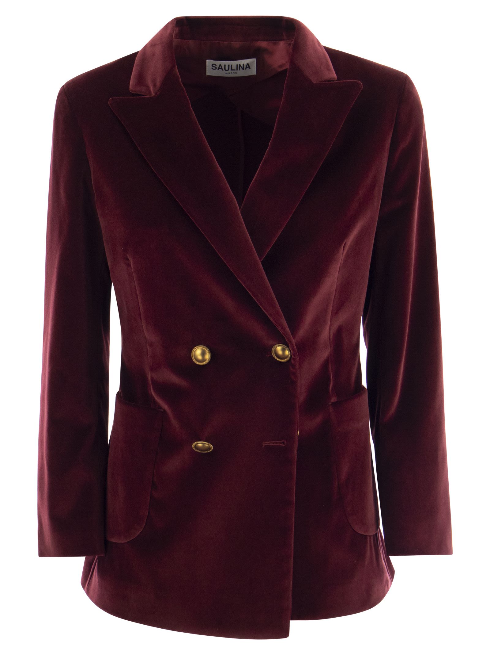 Antonia - Single-breasted Velvet Jacket