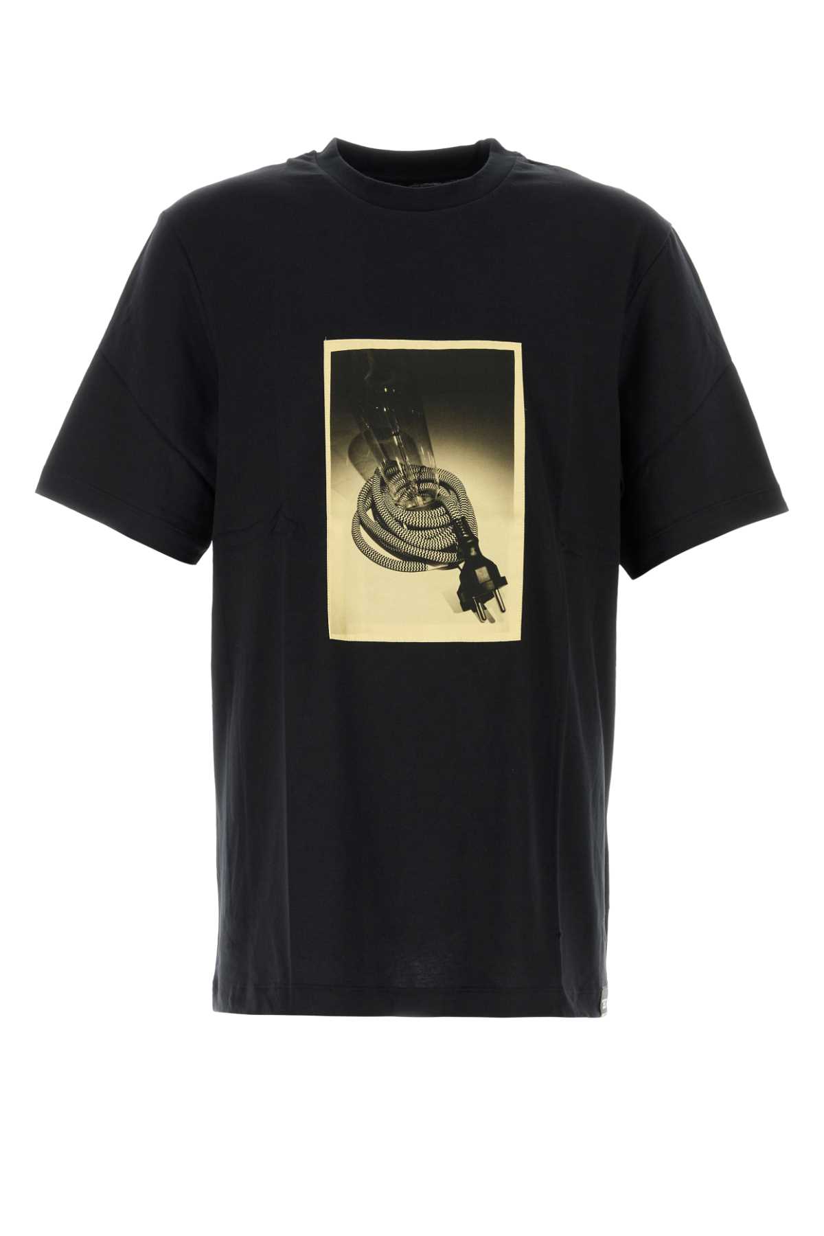 Oamc Photograph-print Cotton T-shirt In Black