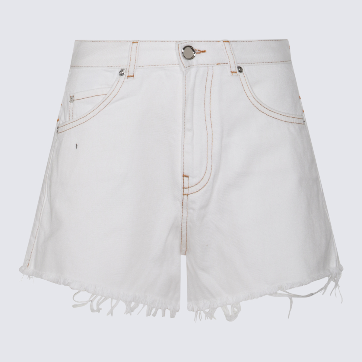 White Cotton Shorts