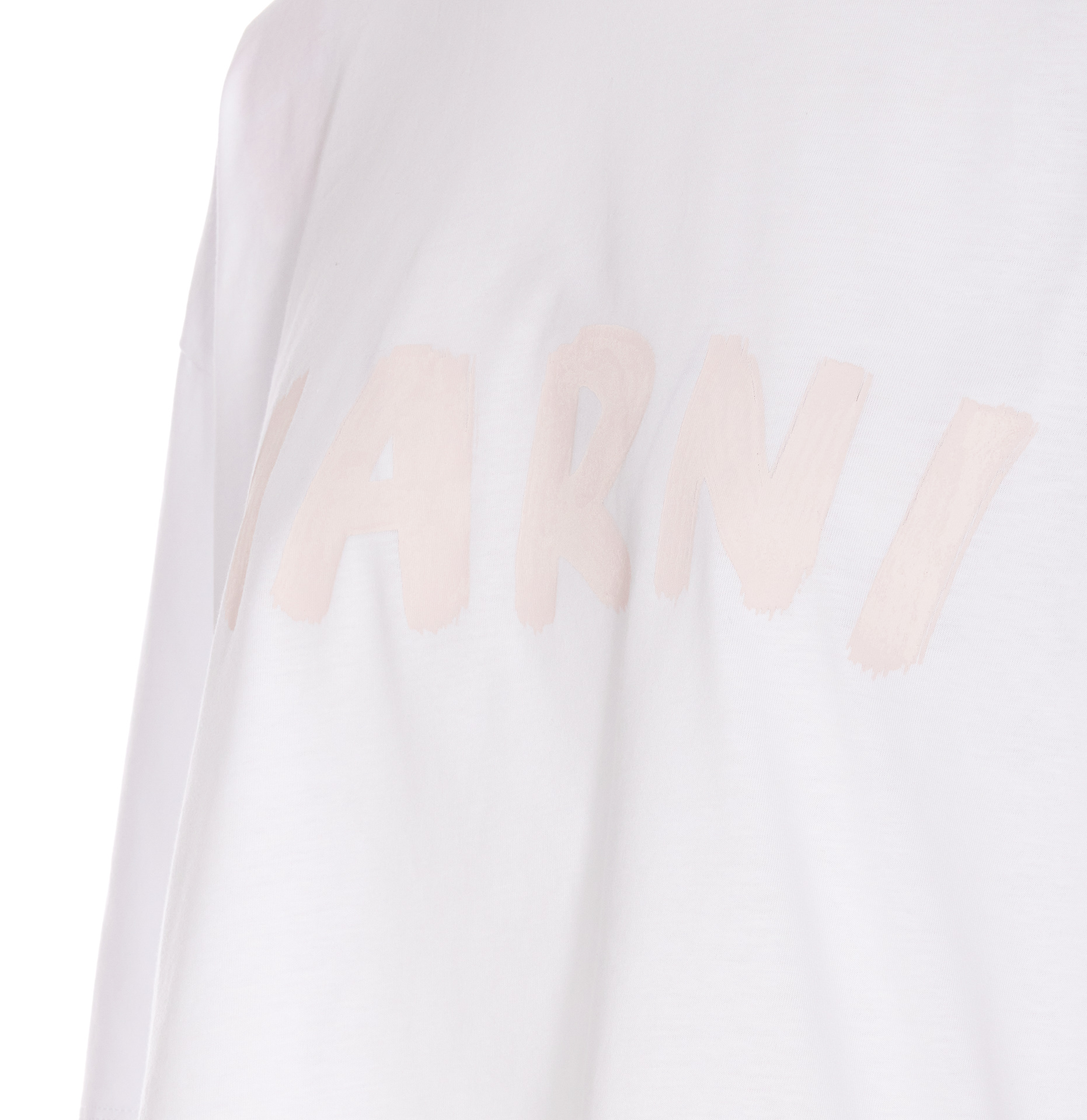 Shop Marni Bio Cotton Print T-shirt In Bianco/rosa