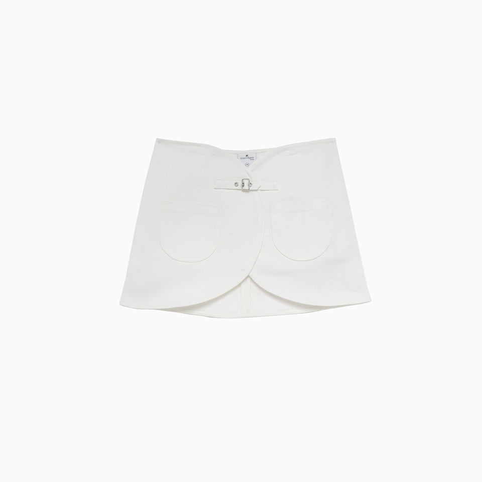 Courrèges Ellipse Denim Mini Skirt